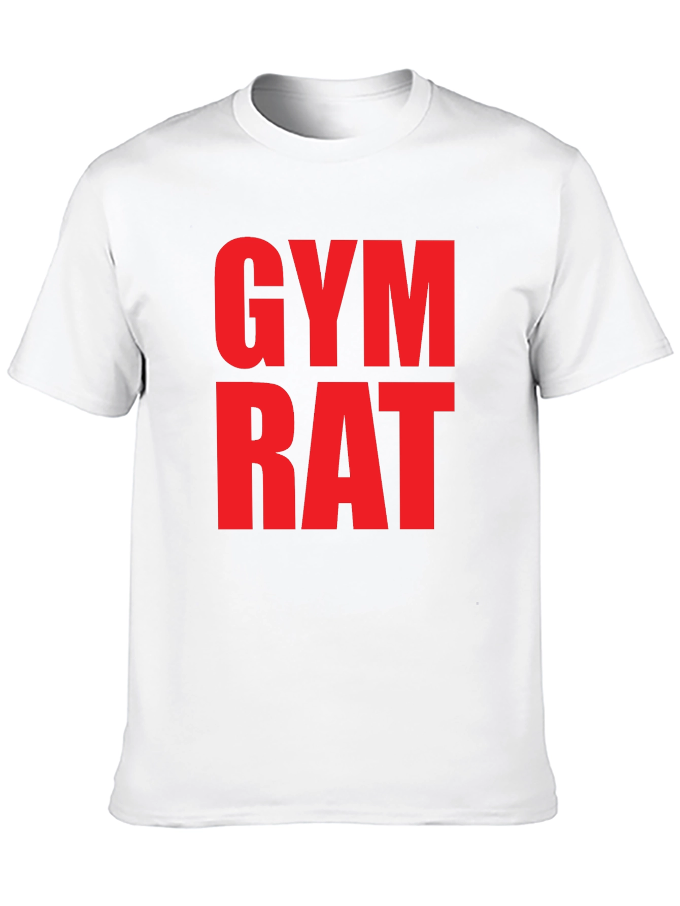 Gym Rat T-Shirt: Bold Red Graphic Tee