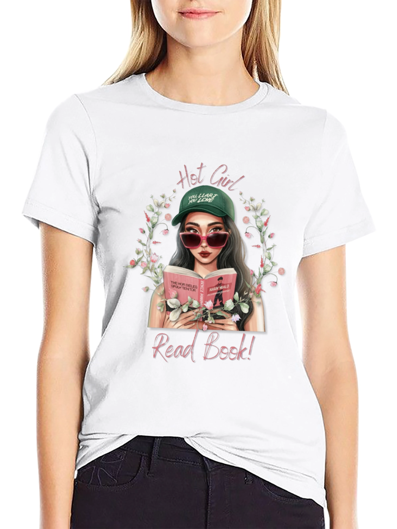 Hot Girl Read Book T-Shirt - Trendy Graphic Tee