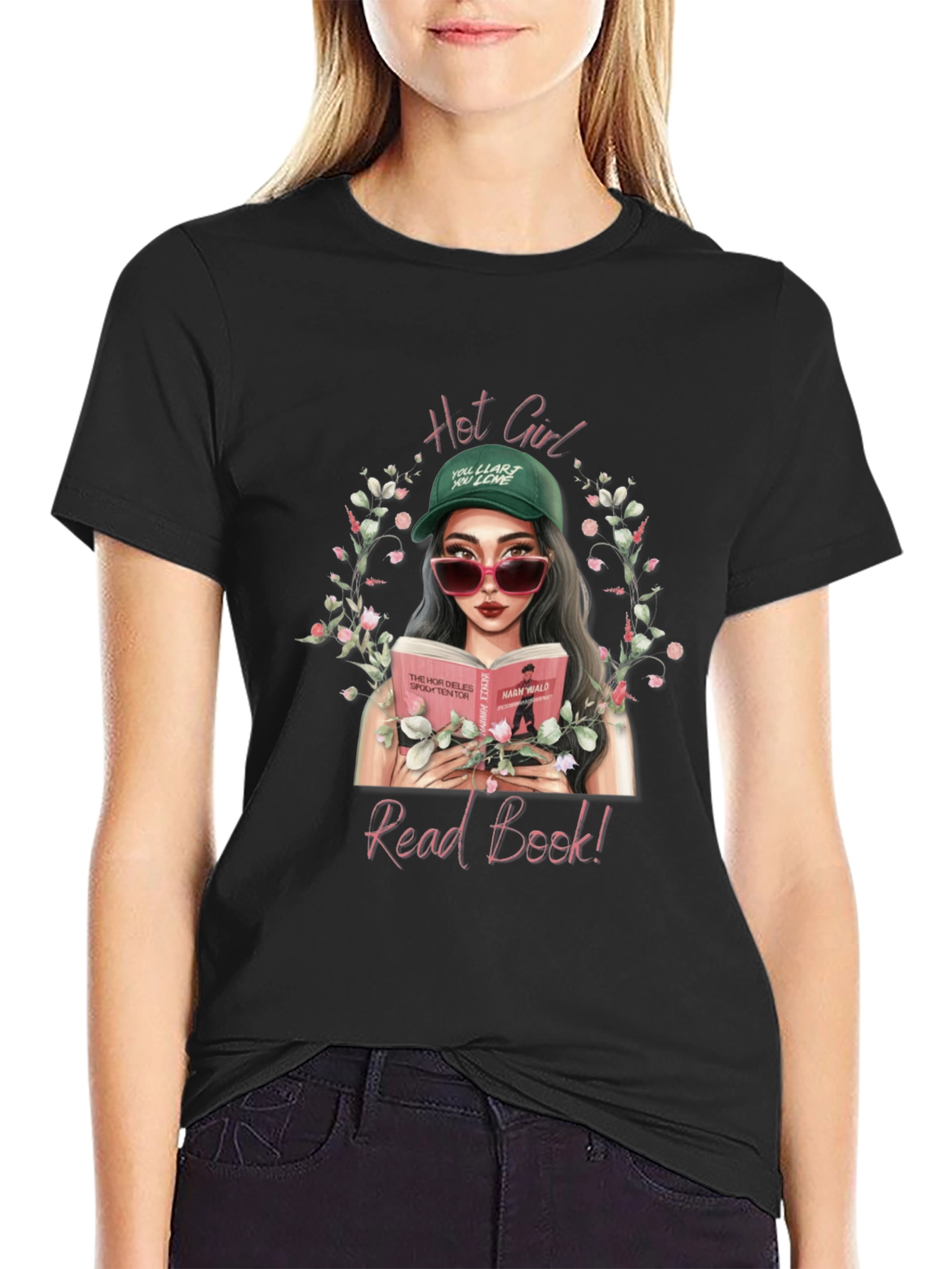 Hot Girl Read Book T-Shirt - Trendy Graphic Tee