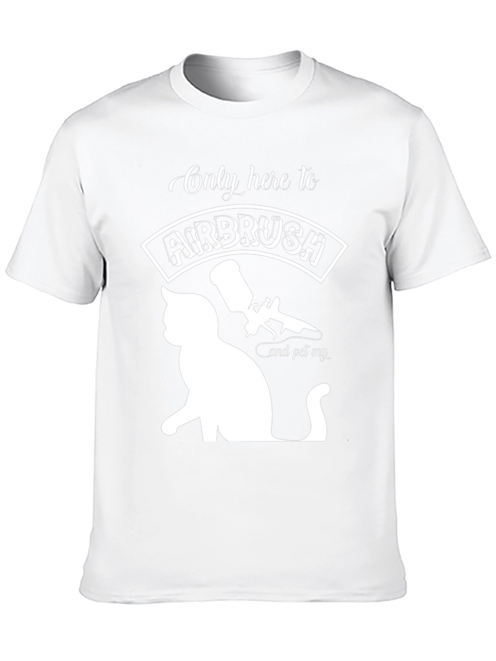 Airbrush & Pet Cat Black T-Shirt
