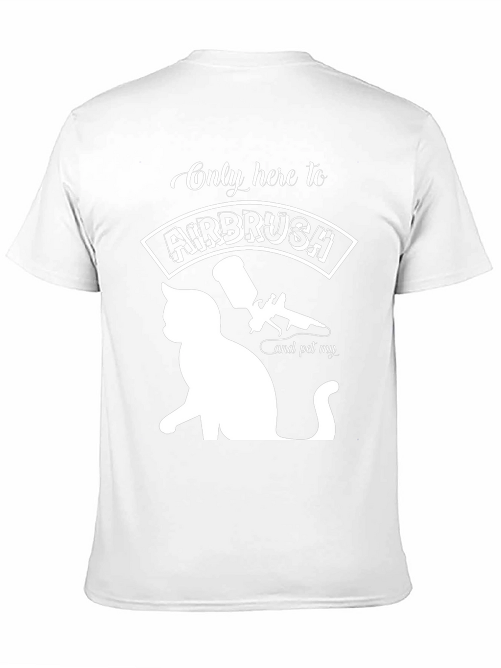 Airbrush & Pet Cat Black T-Shirt