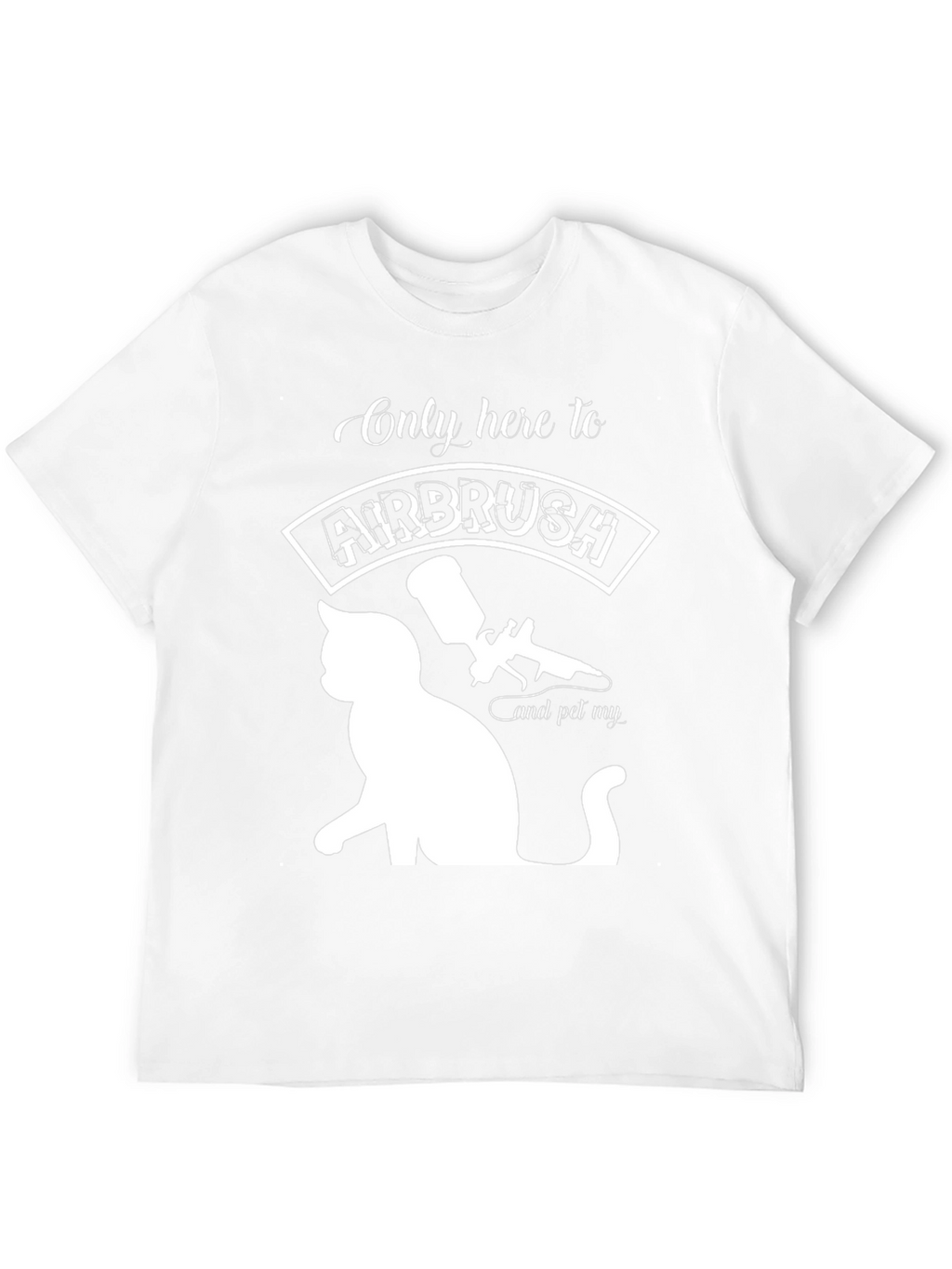 Airbrush & Pet Cat Black T-Shirt
