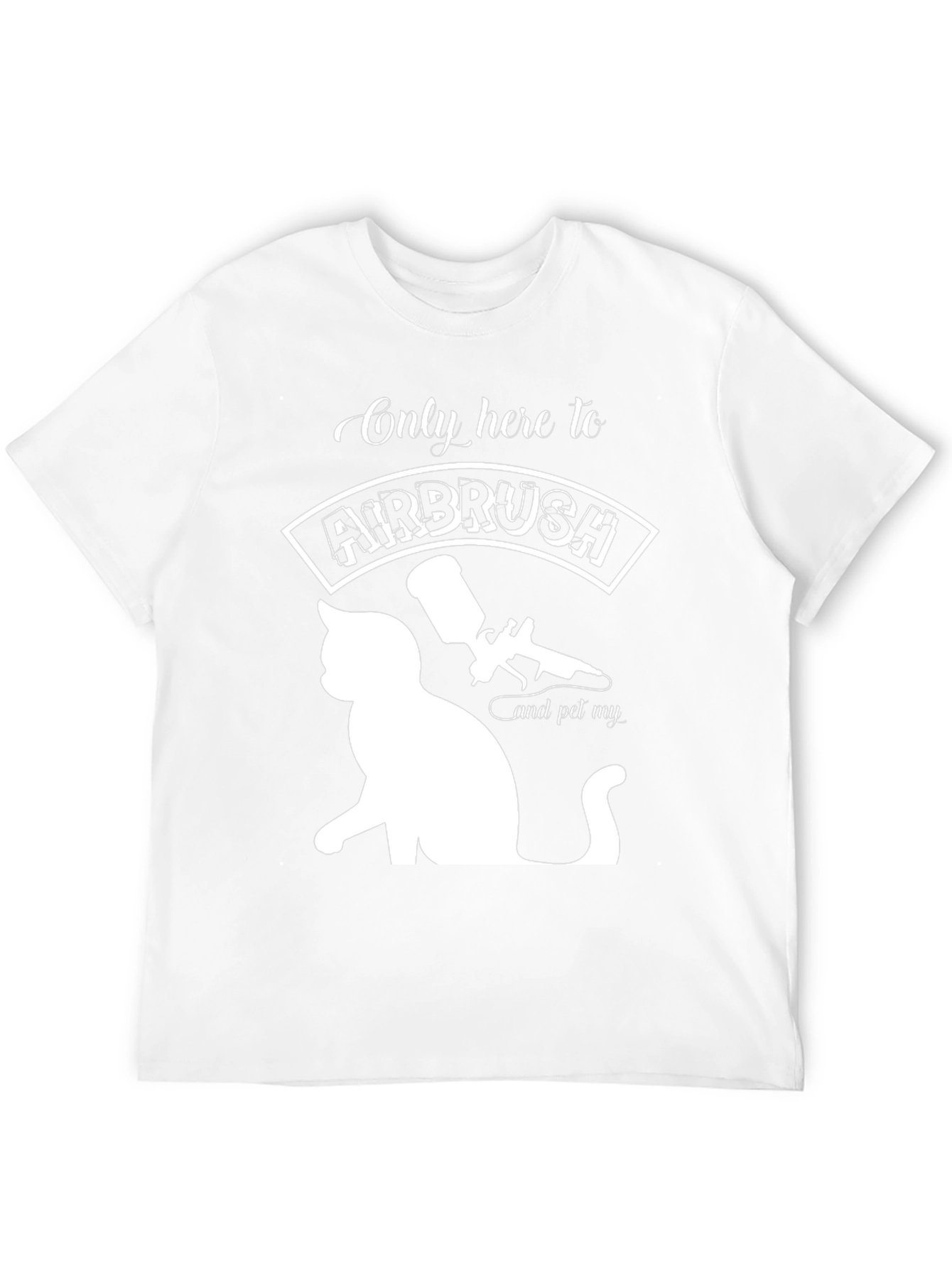 Airbrush & Pet Cat Black T-Shirt
