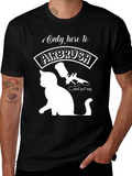 Airbrush & Pet Cat Black T-Shirt