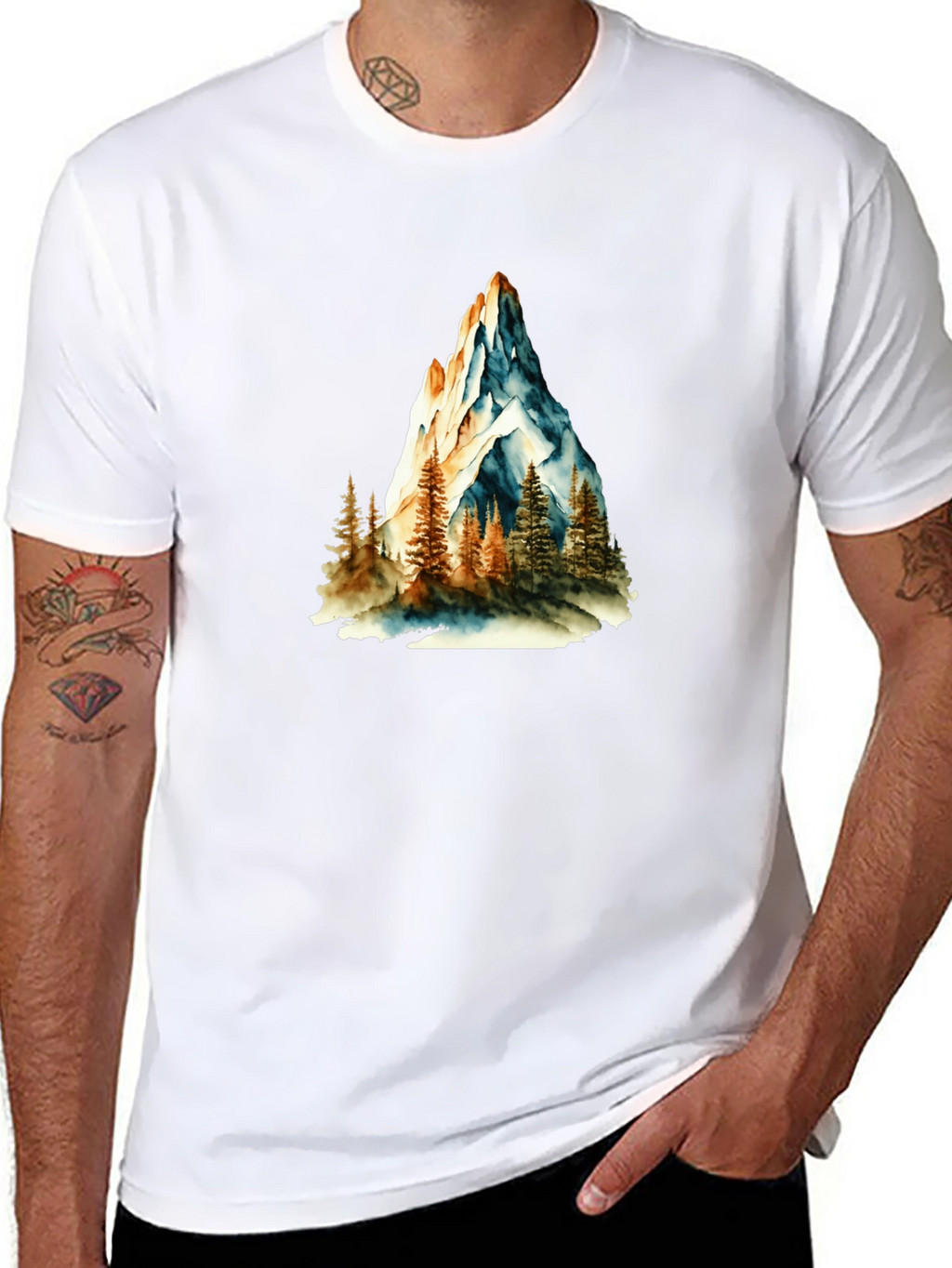 Mountain Scene Graphic Tee - Nature Inspired Apparel