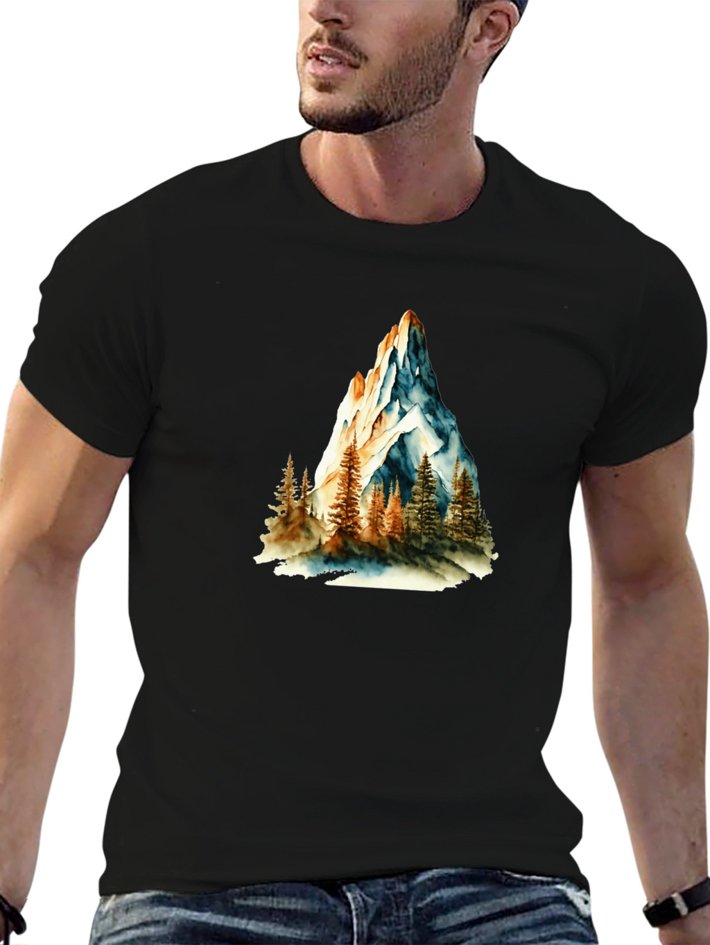 Mountain Scene Graphic Tee - Nature Inspired Apparel
