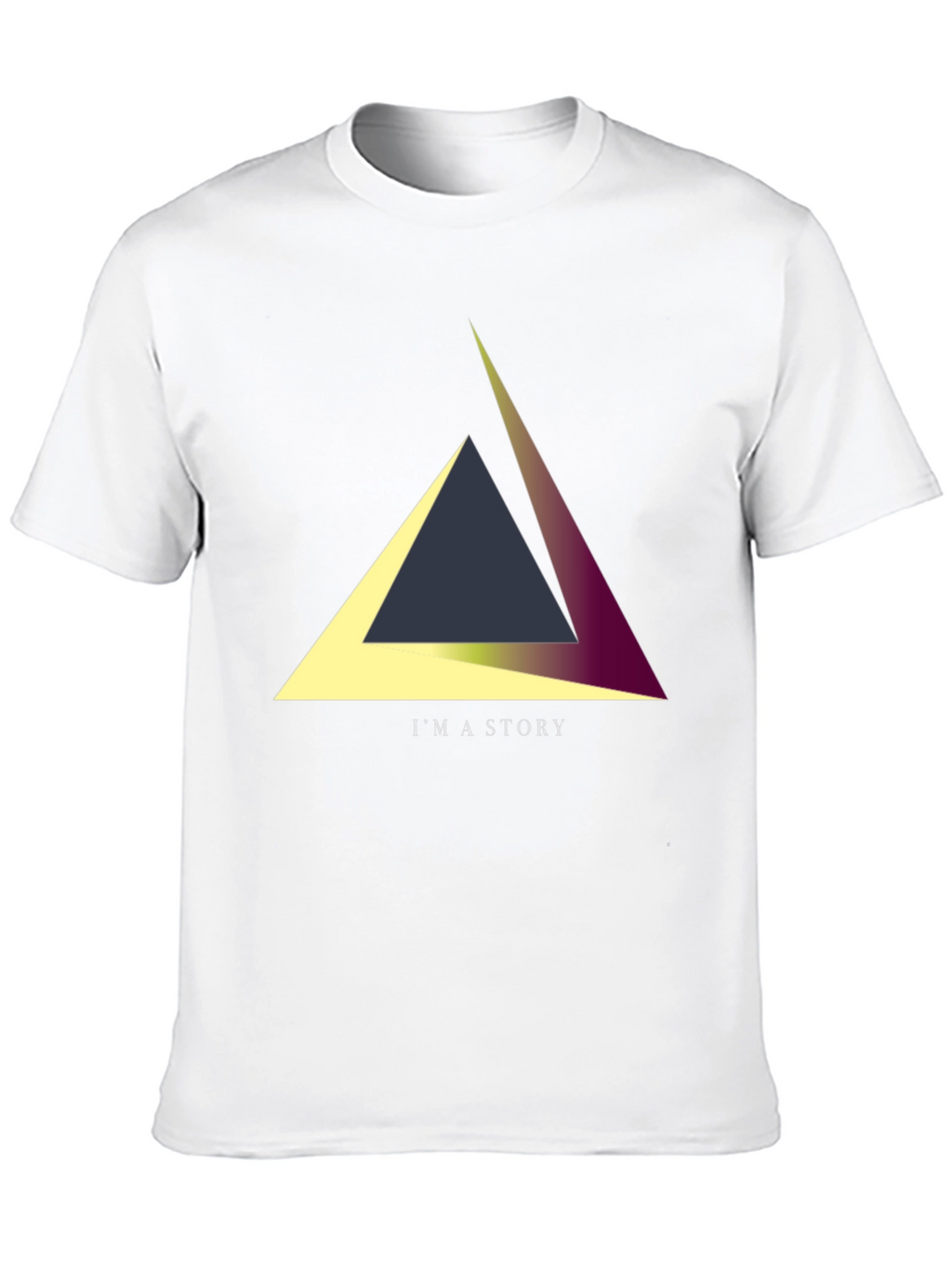 Geometric Triangle Story Tee - Unique Design