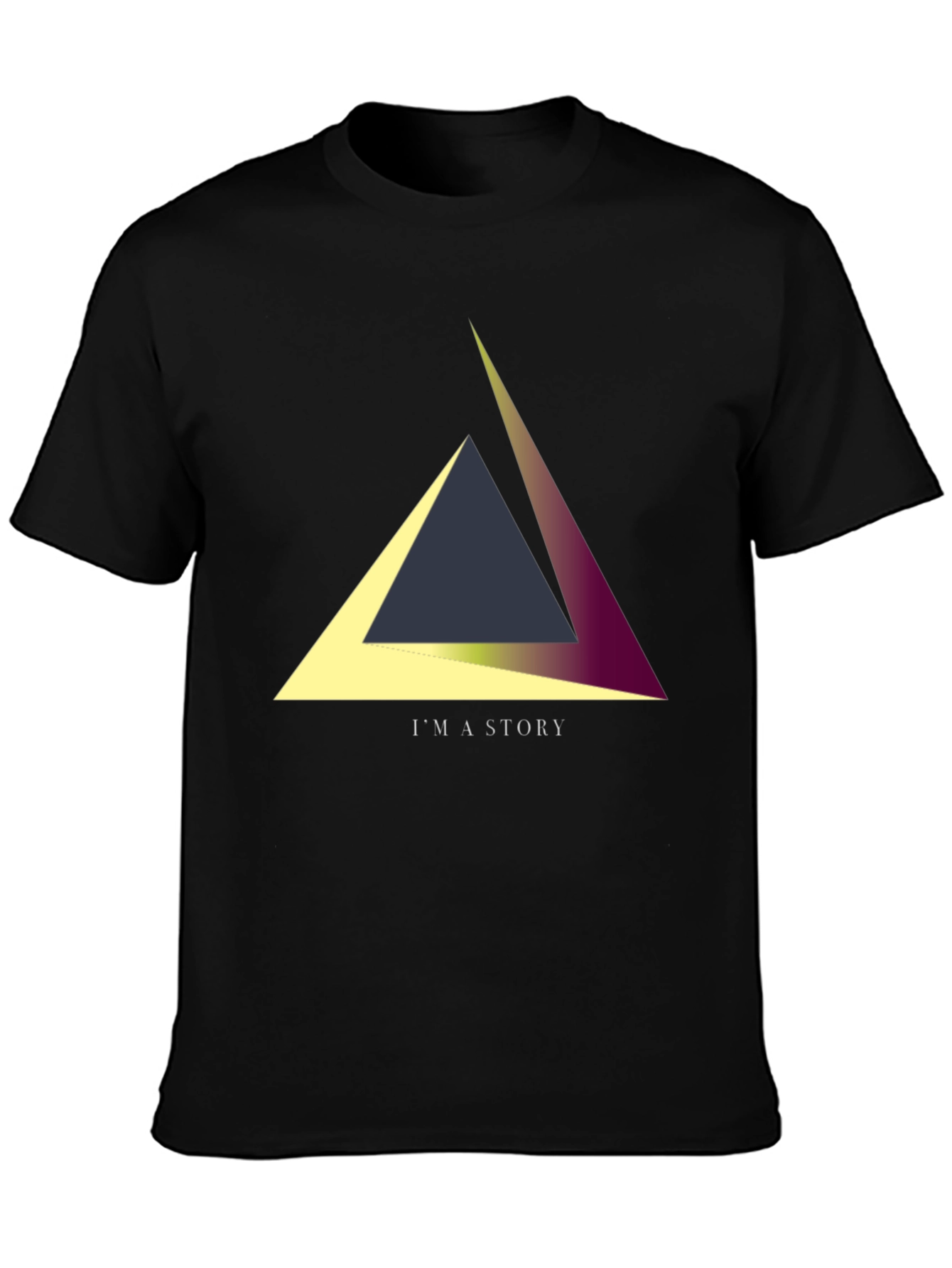 Geometric Triangle Story Tee - Unique Design