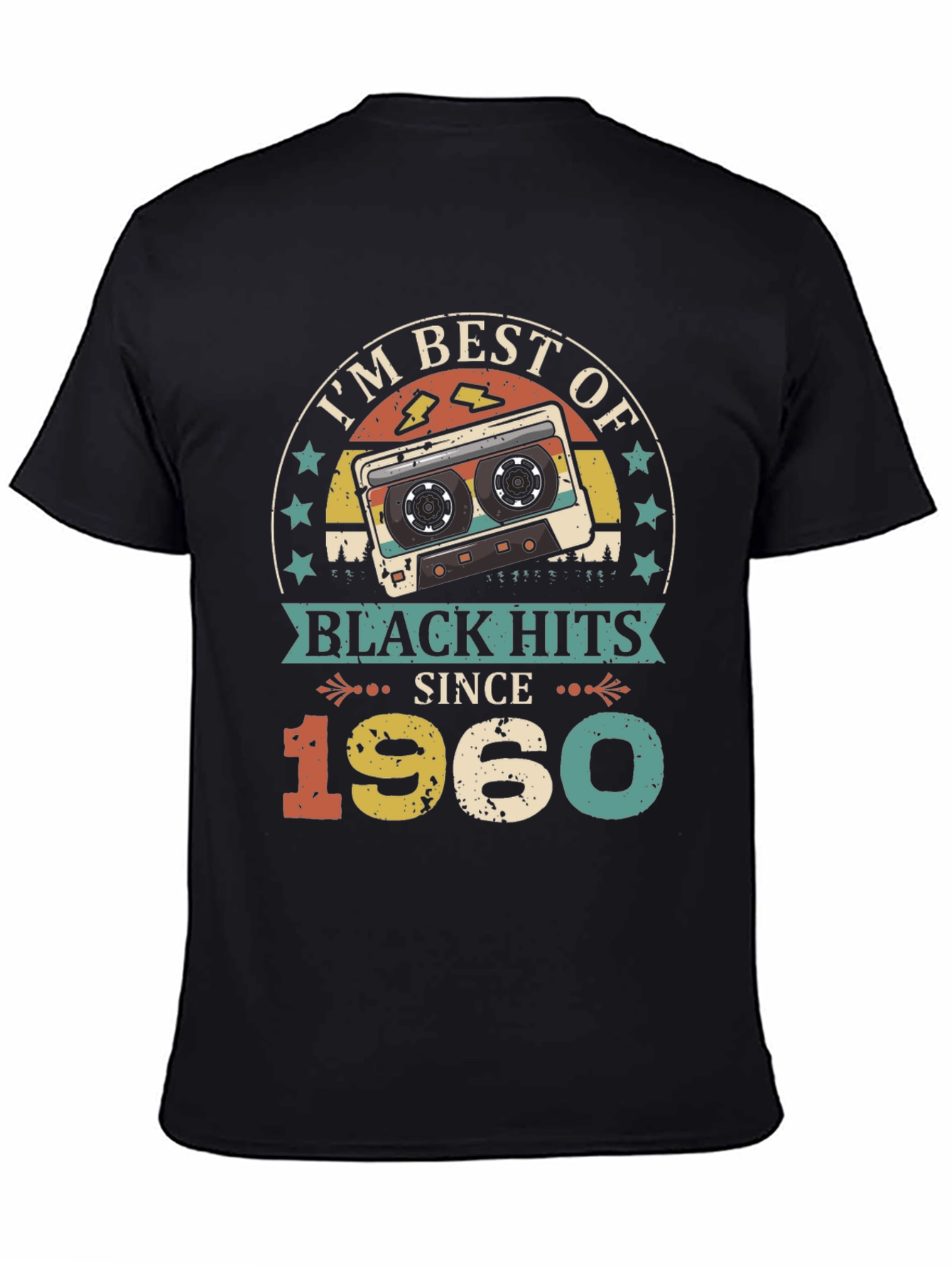 Vintage 1960 Black Hits Cassette Tape T-Shirt