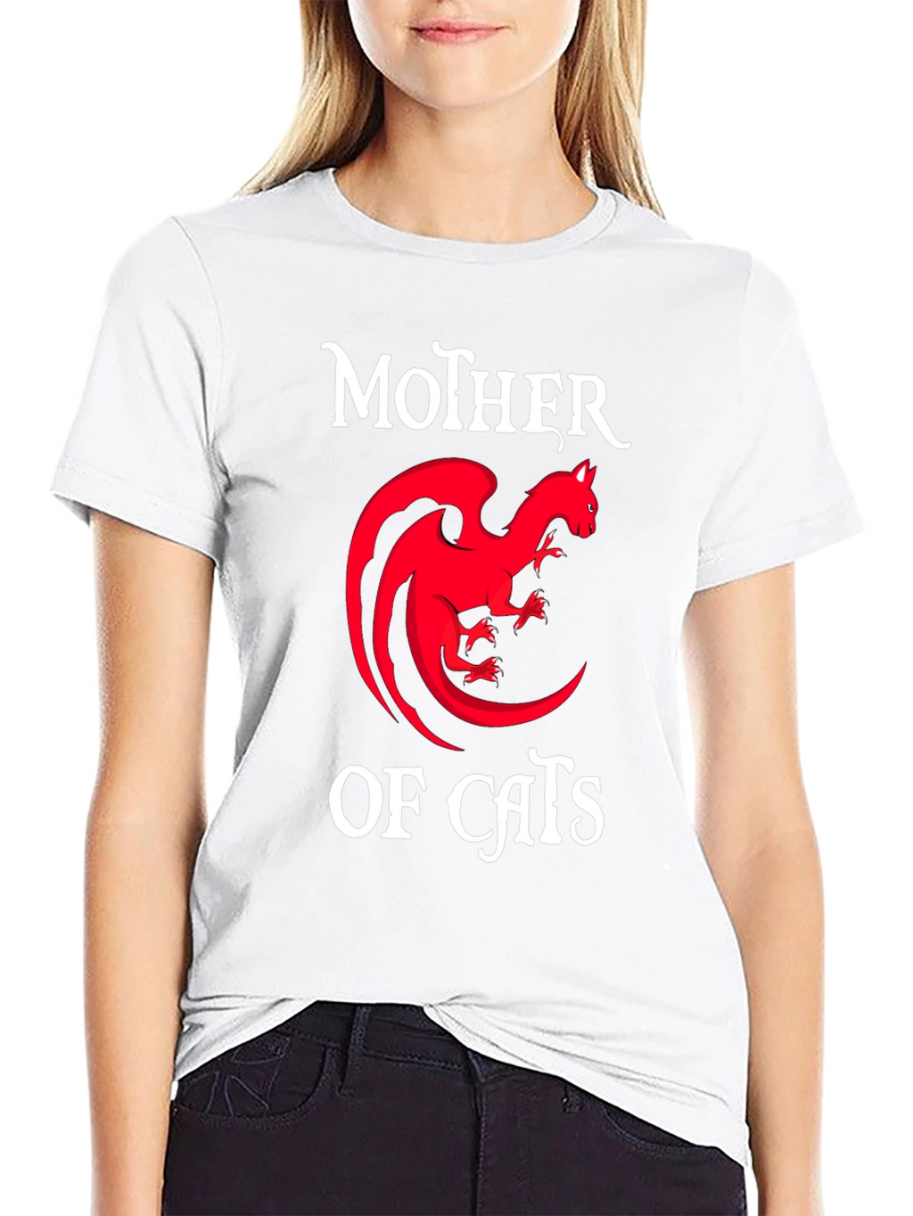 Mother of Cats T-Shirt - Dragon Cat Design