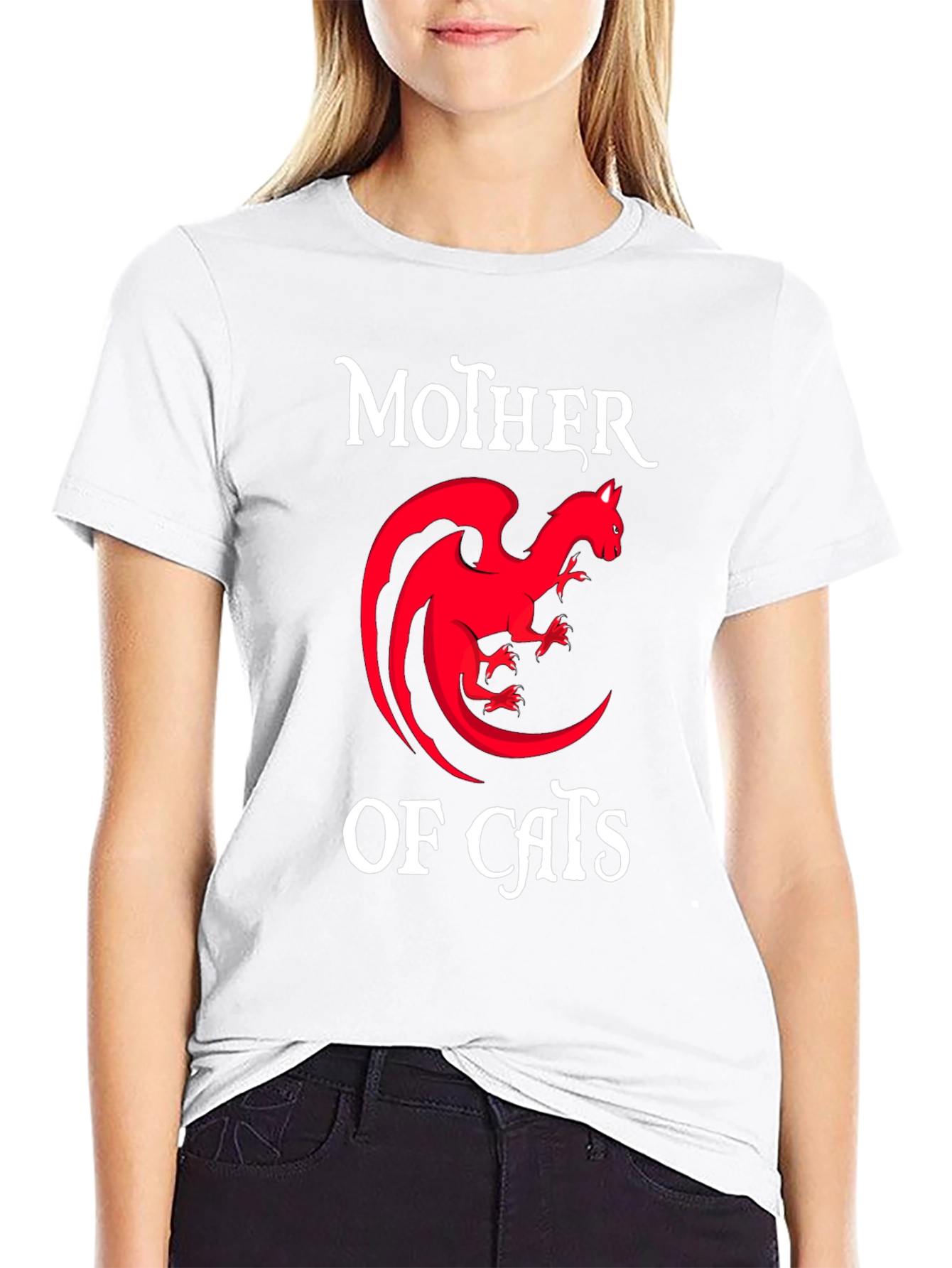 Mother of Cats T-Shirt - Dragon Cat Design