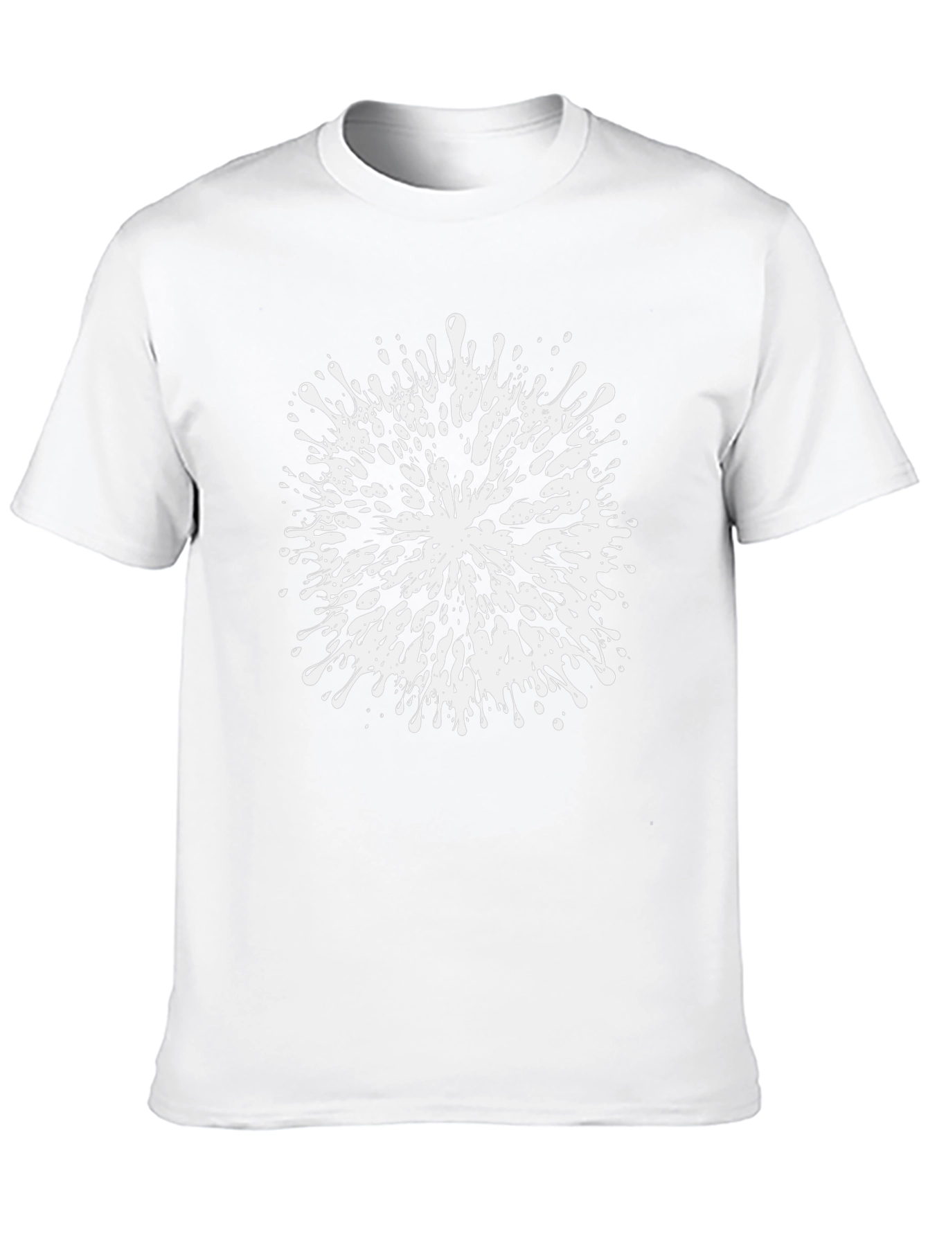 Abstract Splatter Graphic Tee - Black Cotton Blend
