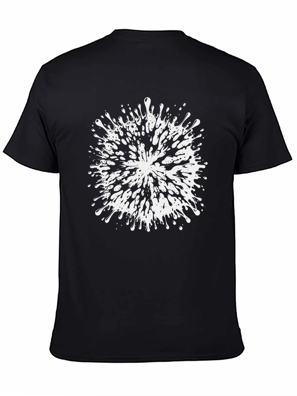 Abstract Splatter Graphic Tee - Black Cotton Blend