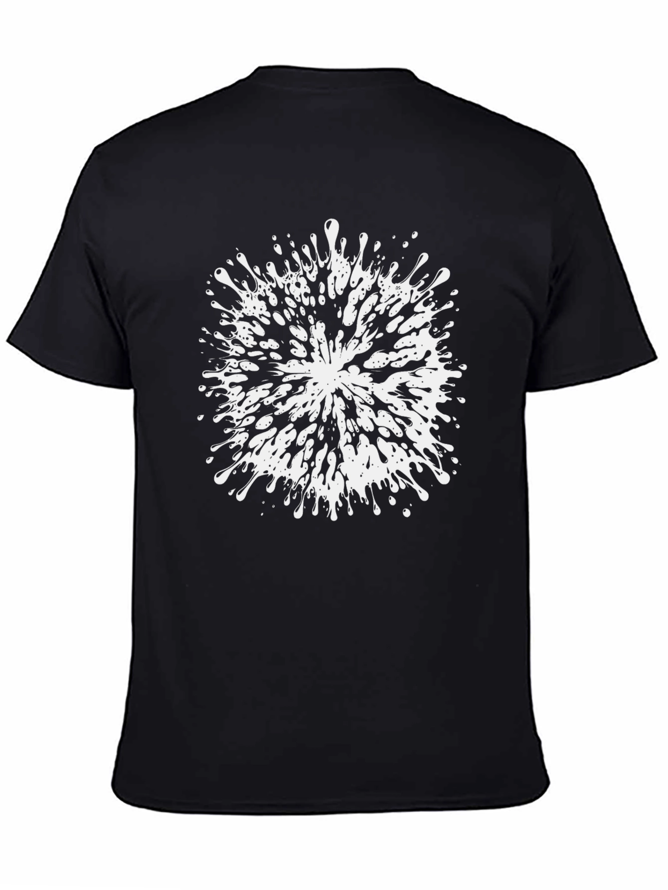 Abstract Splatter Graphic Tee - Black Cotton Blend