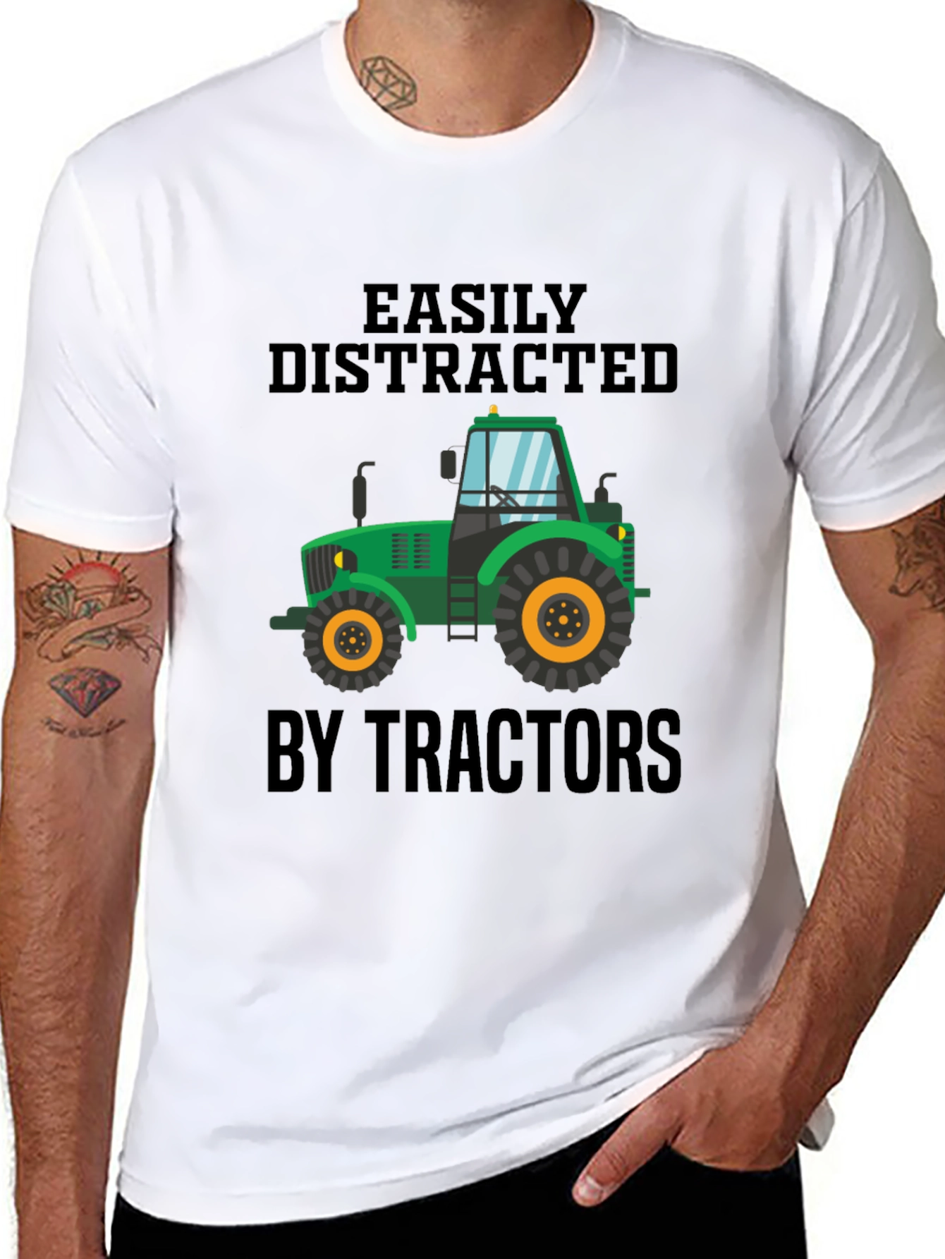 Easily Distracted by Tractors T-Shirt