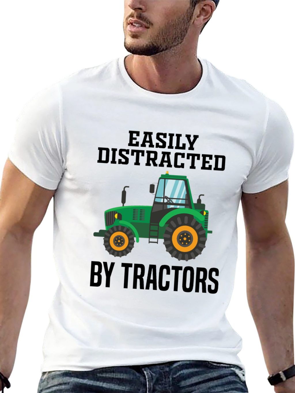 Easily Distracted by Tractors T-Shirt