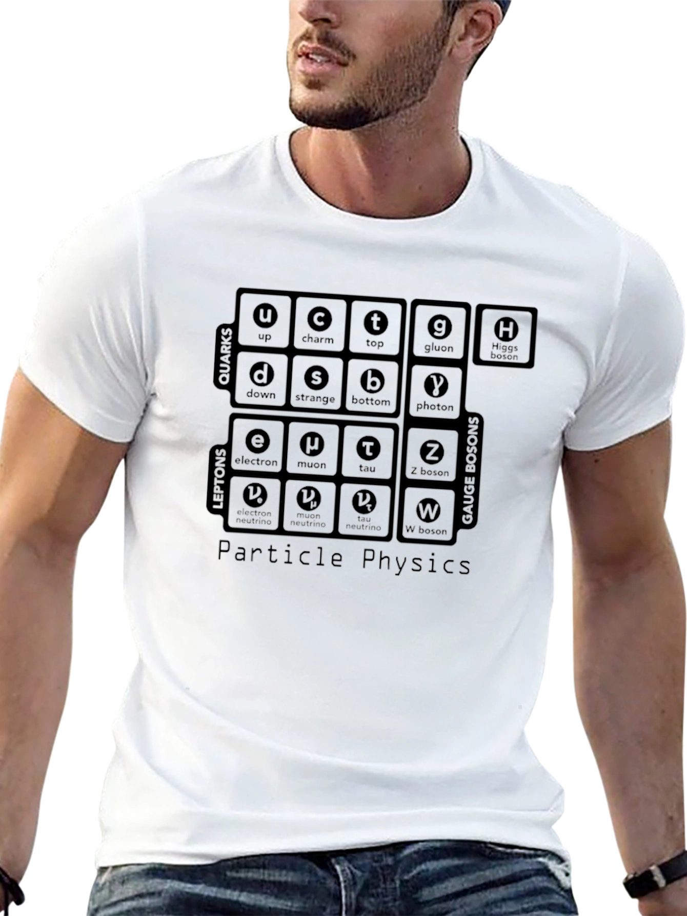 Particle Physics T-Shirt: Quarks Leptons Gauge Bosons