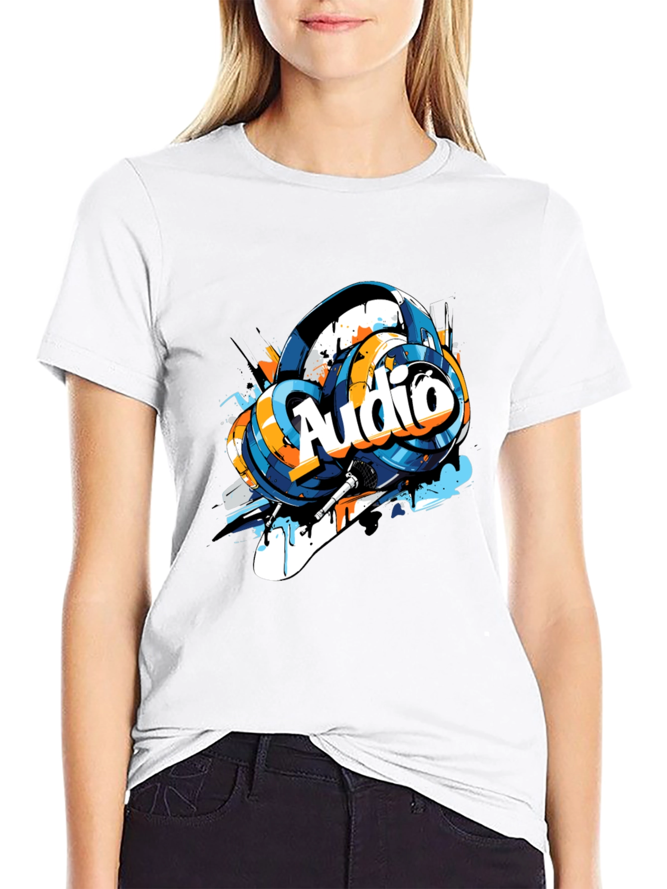 Audio Vibes Tee - Graphic Print Cotton T-Shirt
