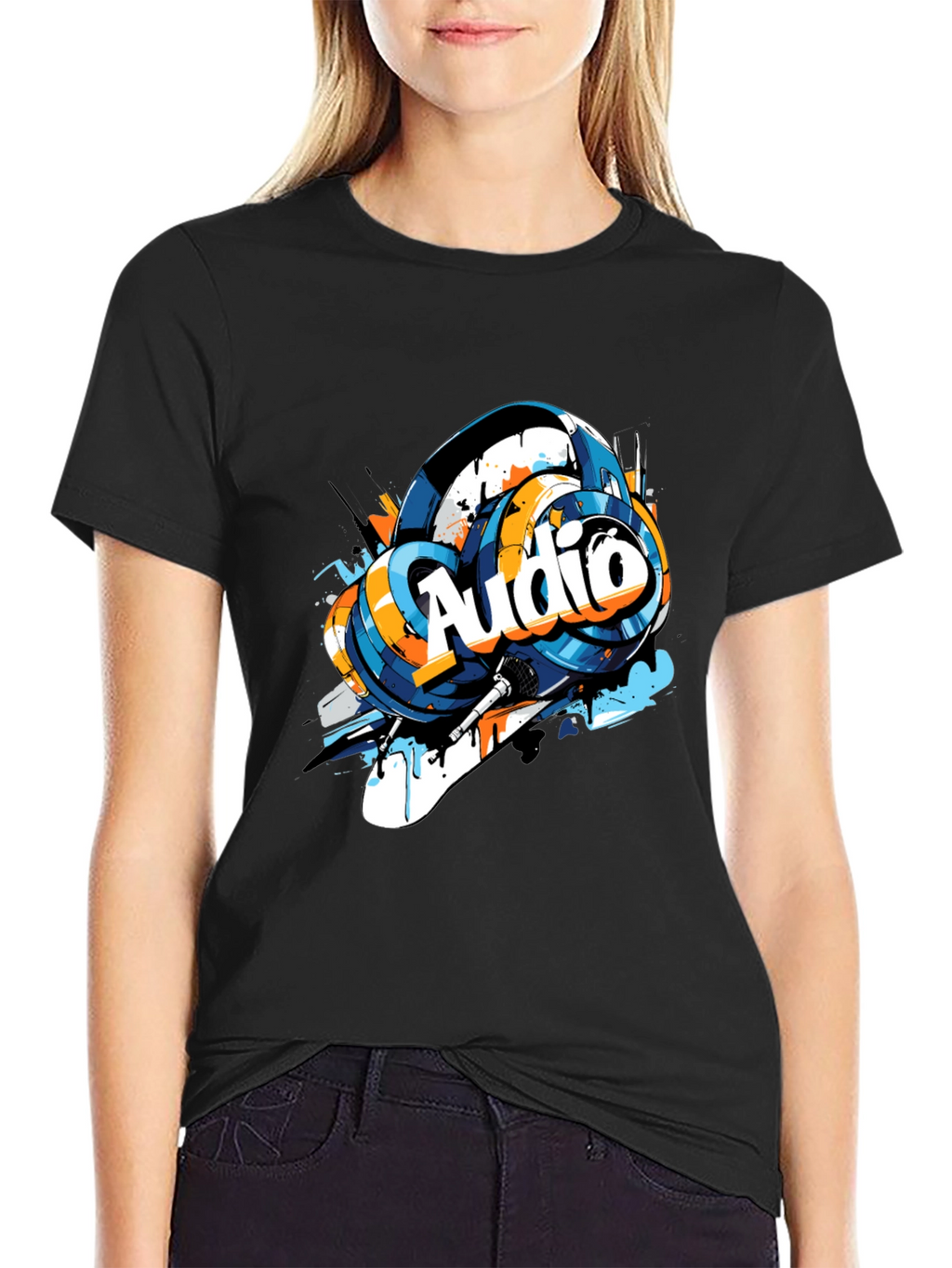 Audio Vibes Tee - Graphic Print Cotton T-Shirt
