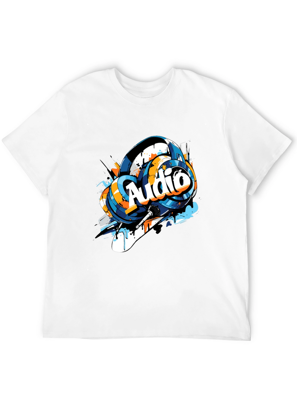Audio Vibes Tee - Graphic Print Cotton T-Shirt