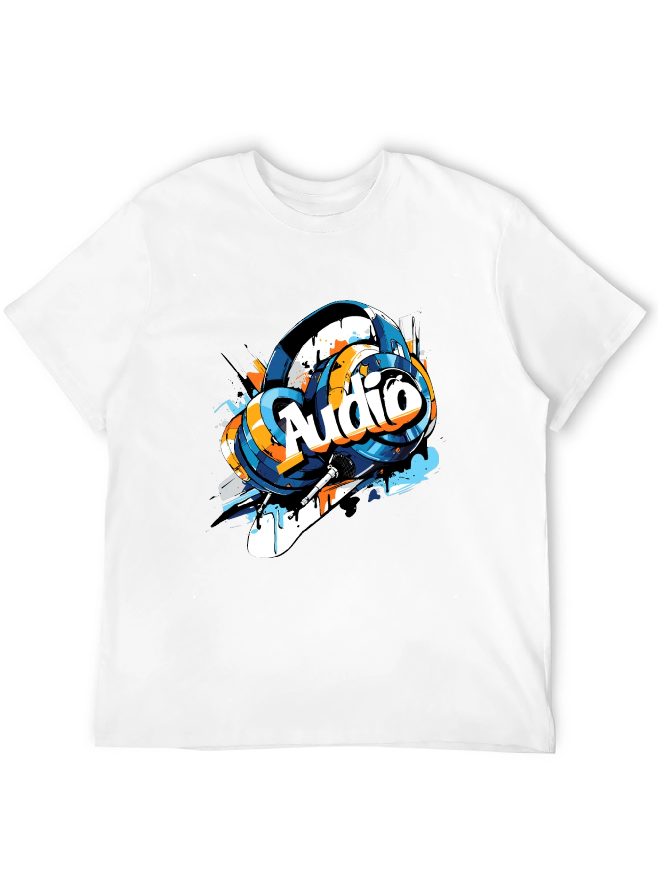 Audio Vibes Tee - Graphic Print Cotton T-Shirt