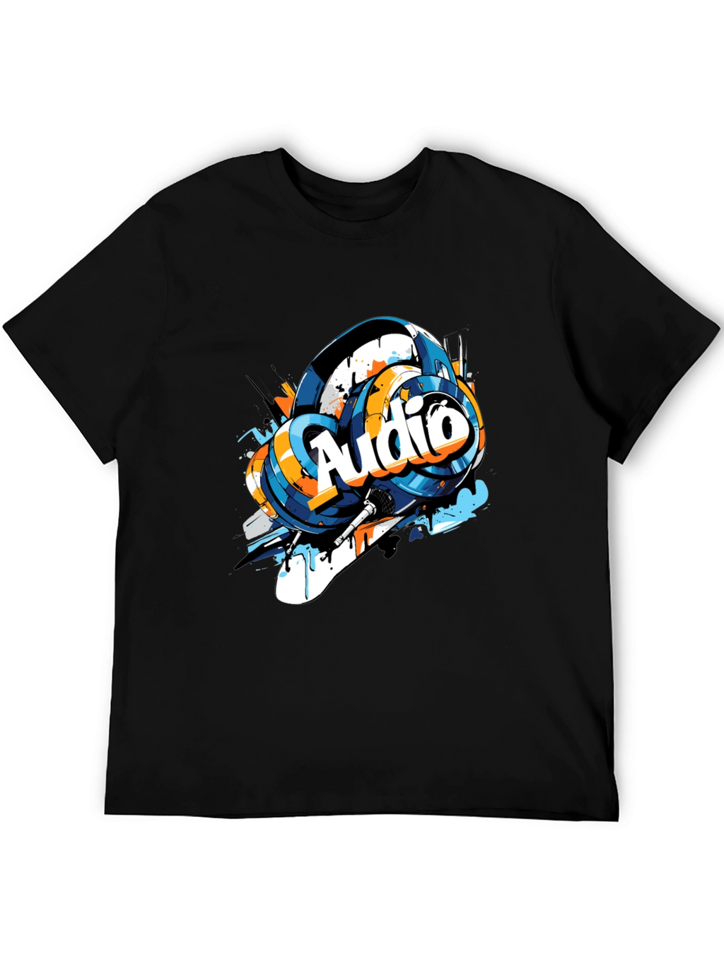 Audio Vibes Tee - Graphic Print Cotton T-Shirt