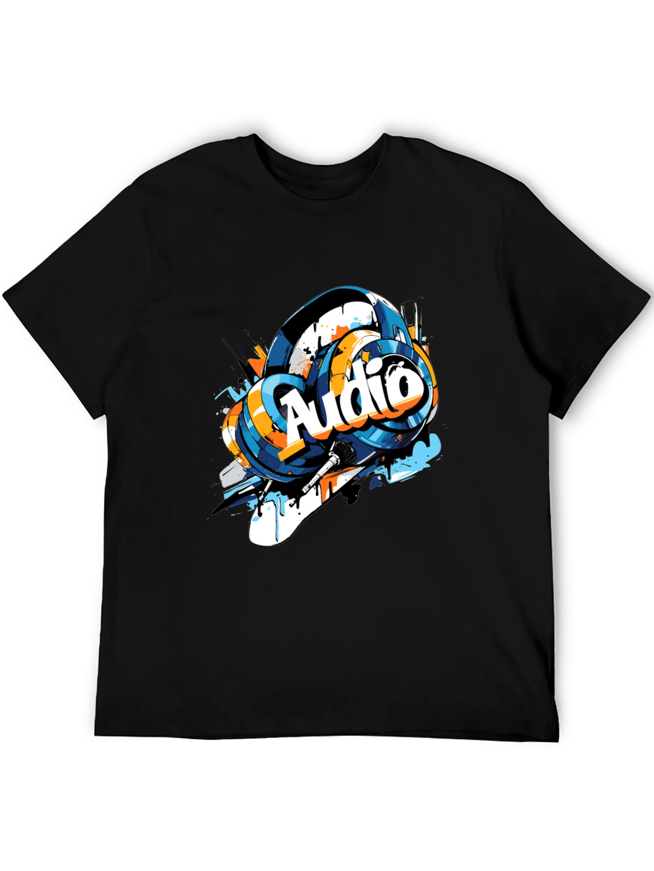 Audio Vibes Tee - Graphic Print Cotton T-Shirt