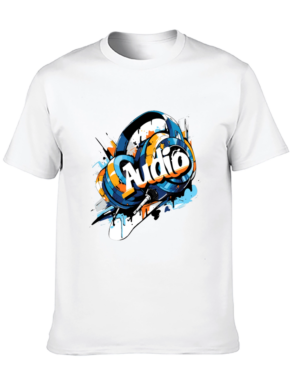 Audio Vibes Tee - Graphic Print Cotton T-Shirt