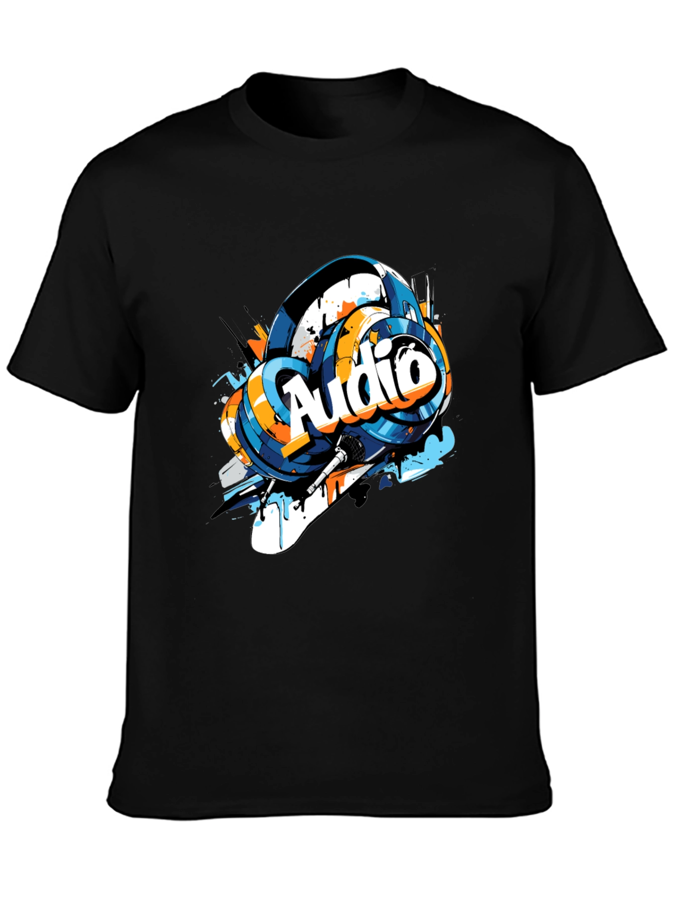 Audio Vibes Tee - Graphic Print Cotton T-Shirt