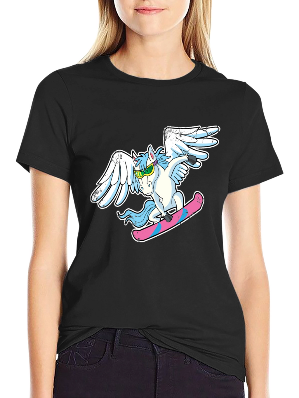 Unicorn Skateboarder Graphic Tee