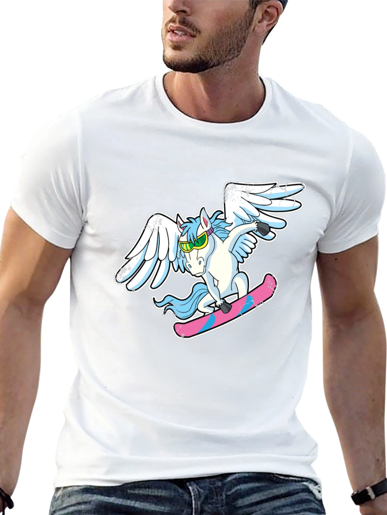 Unicorn Skateboarder Graphic Tee