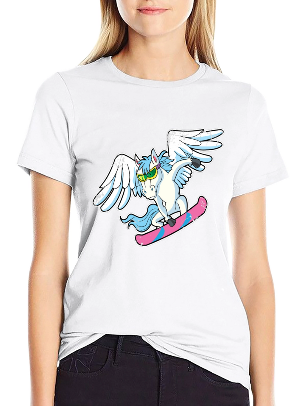Unicorn Skateboarder Graphic Tee