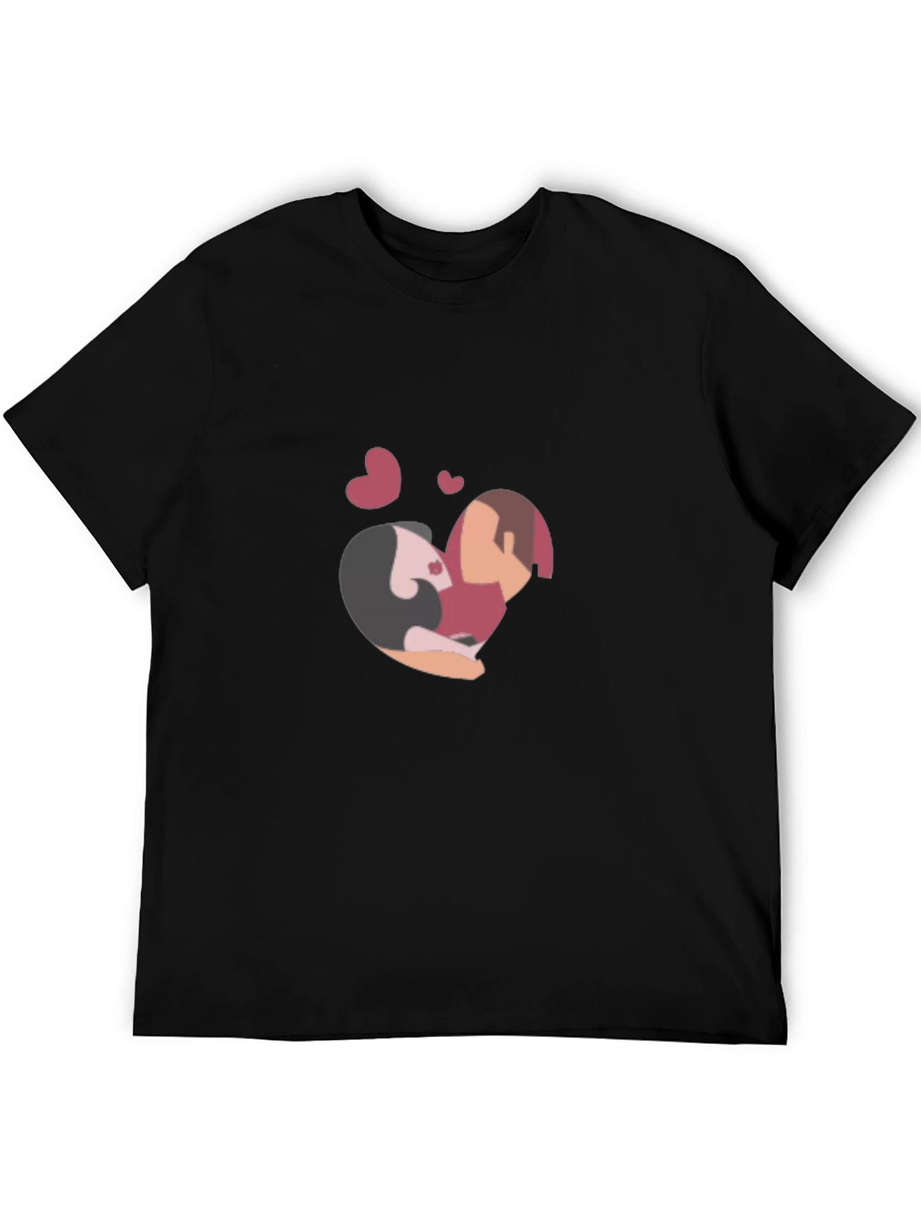 Romantic Embrace Heart T-Shirt - Soft Cotton Blend