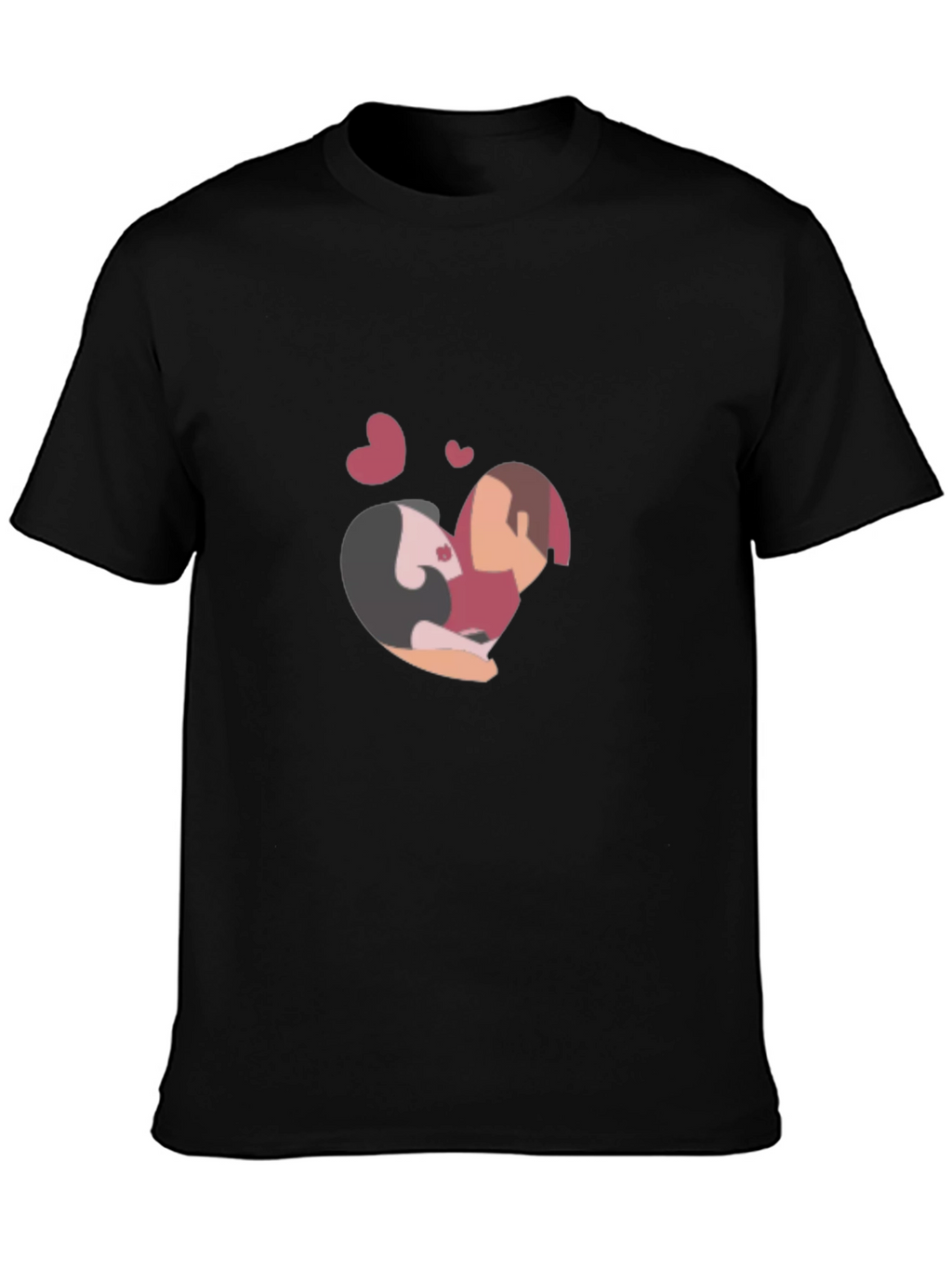 Romantic Embrace Heart T-Shirt - Soft Cotton Blend