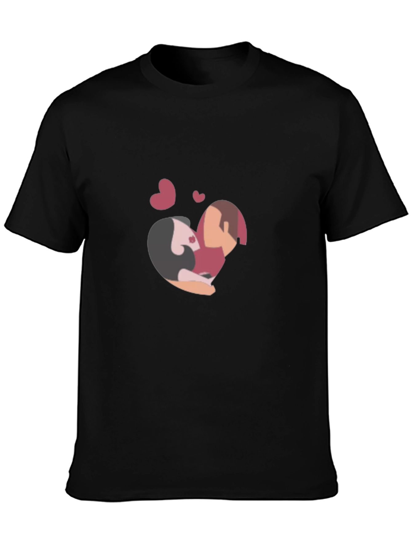 Romantic Embrace Heart T-Shirt - Soft Cotton Blend