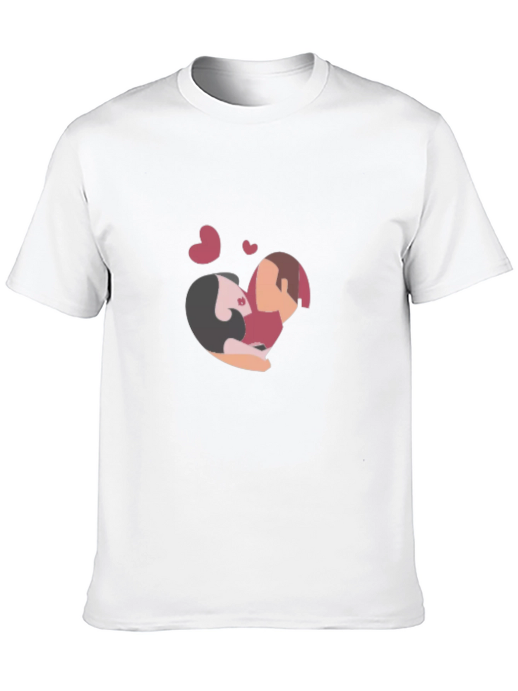 Romantic Embrace Heart T-Shirt - Soft Cotton Blend
