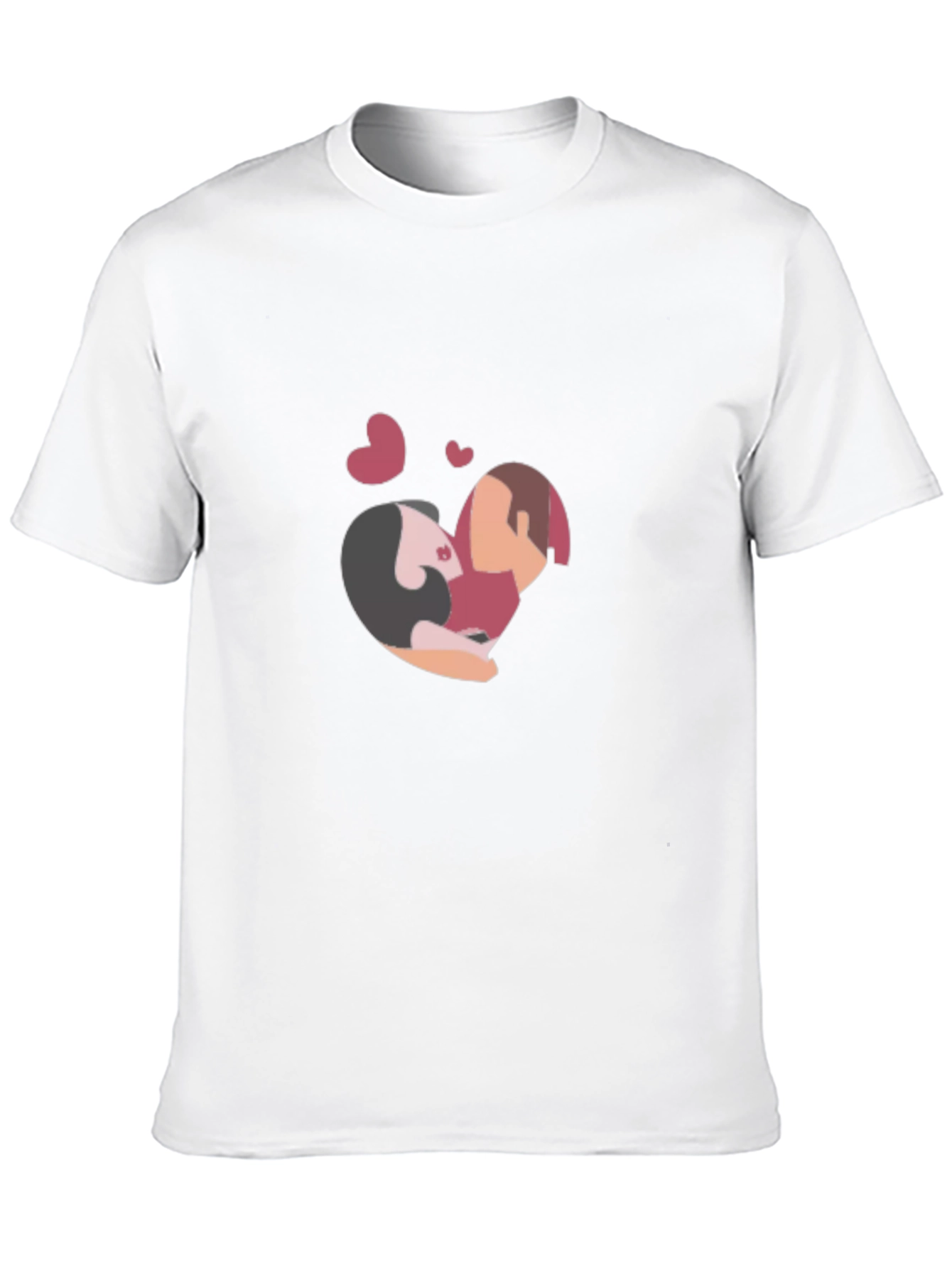 Romantic Embrace Heart T-Shirt - Soft Cotton Blend
