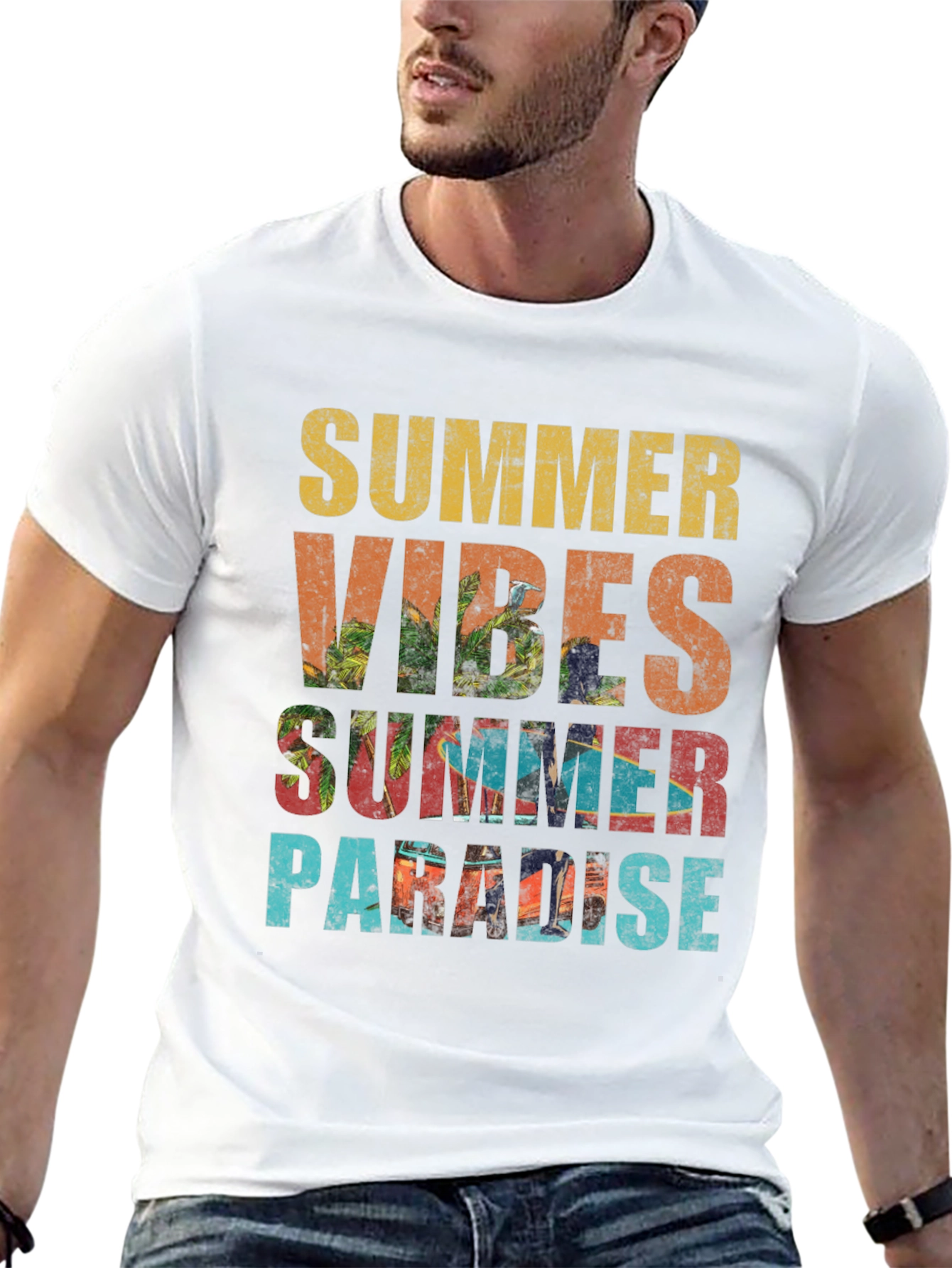 Summer Vibes Paradise Graphic Tee