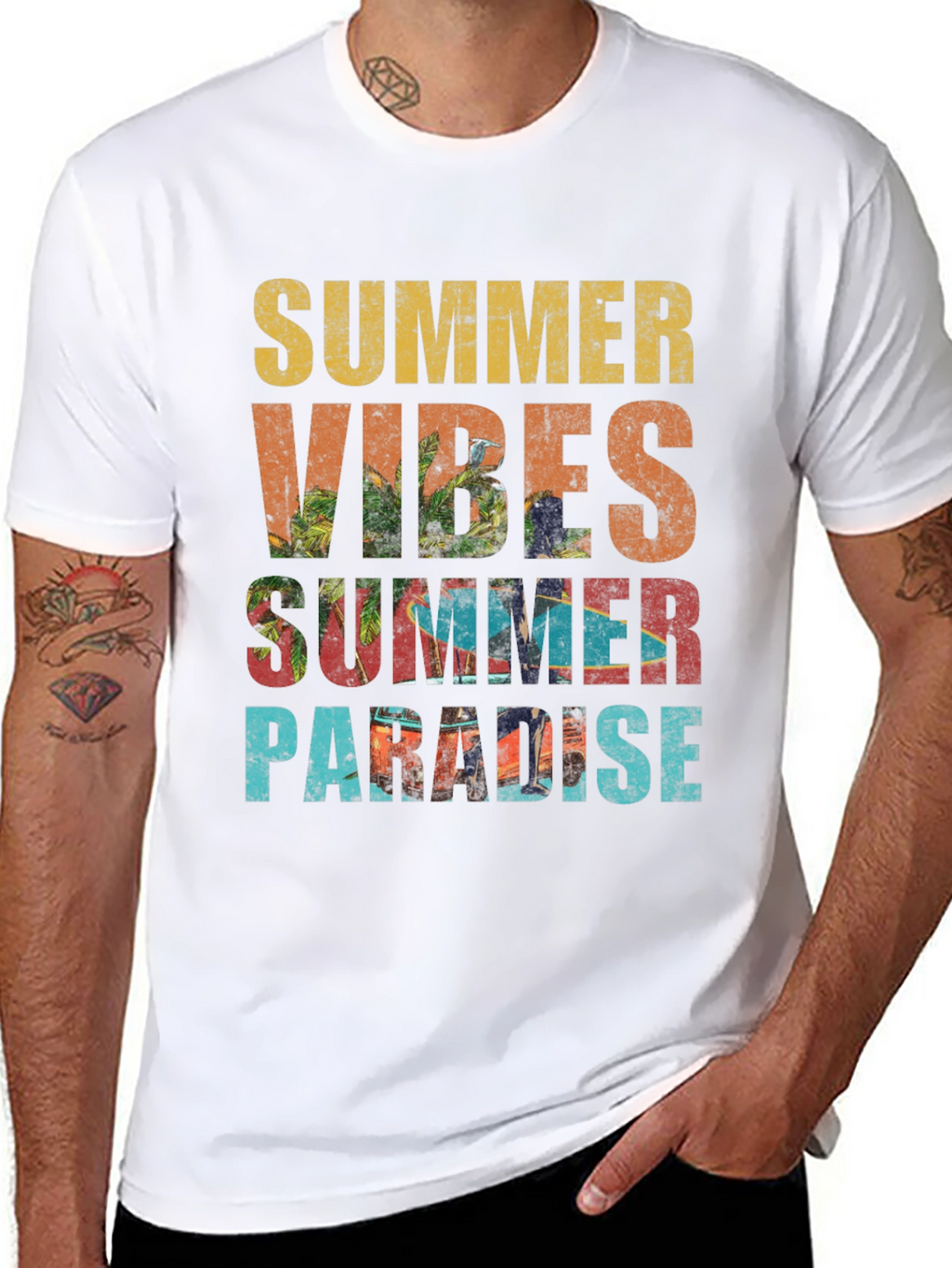 Summer Vibes Paradise Graphic Tee