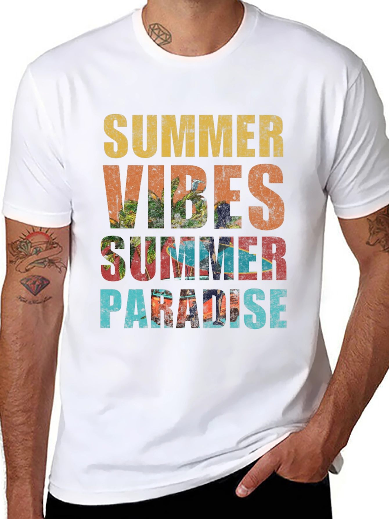 Summer Vibes Paradise Graphic Tee