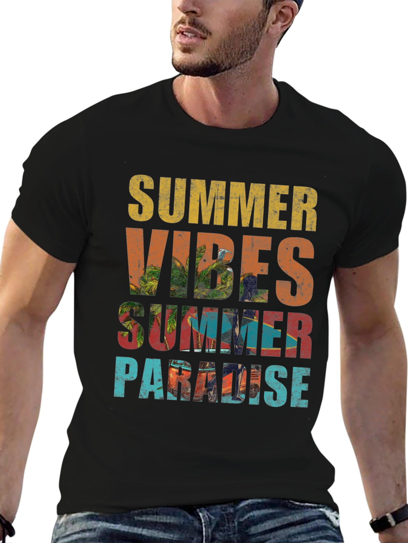 Summer Vibes Paradise Graphic Tee