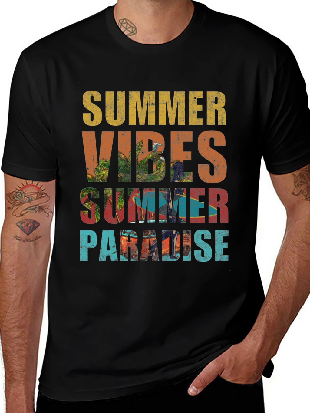 Summer Vibes Paradise Graphic Tee