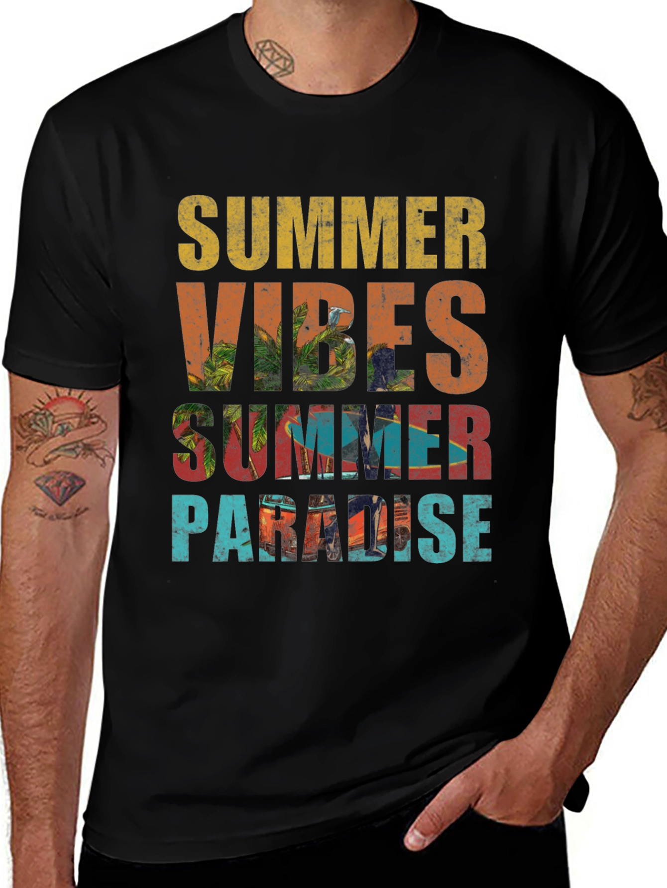 Summer Vibes Paradise Graphic Tee