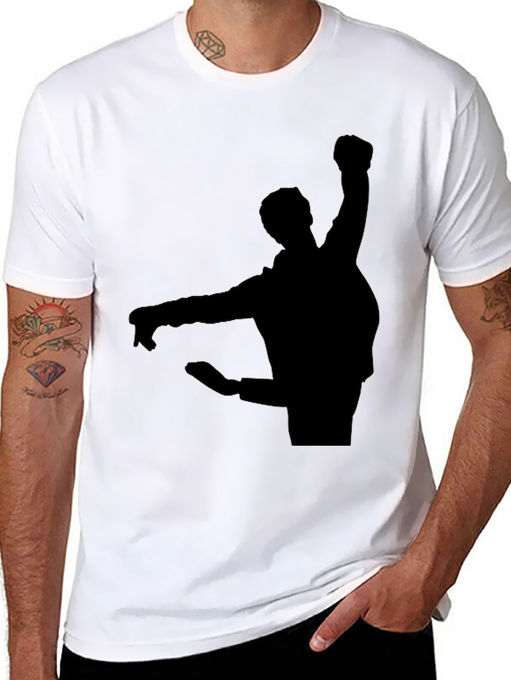 Silhouette Graphic T-Shirt - Black