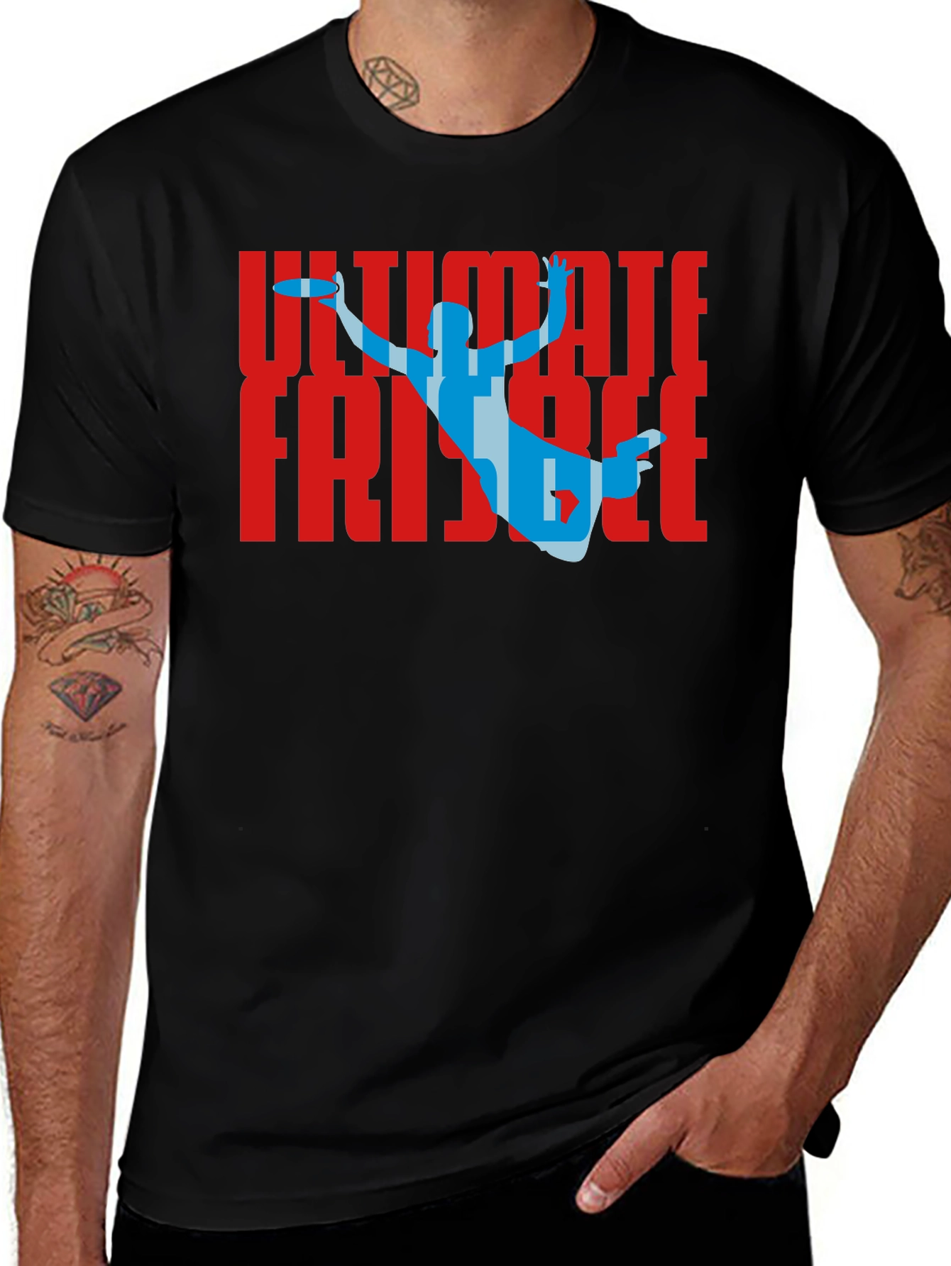 Ultimate Frisbee Graphic T-Shirt Sportswear