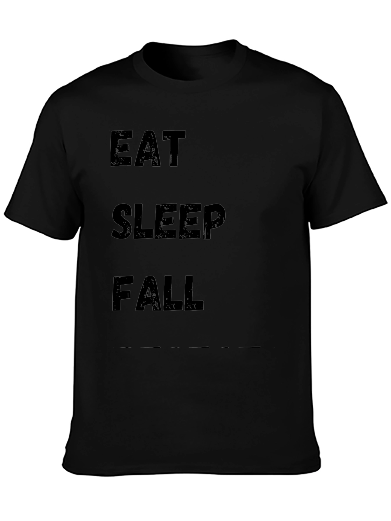 Eat Sleep Fall Black Graphic Tee
