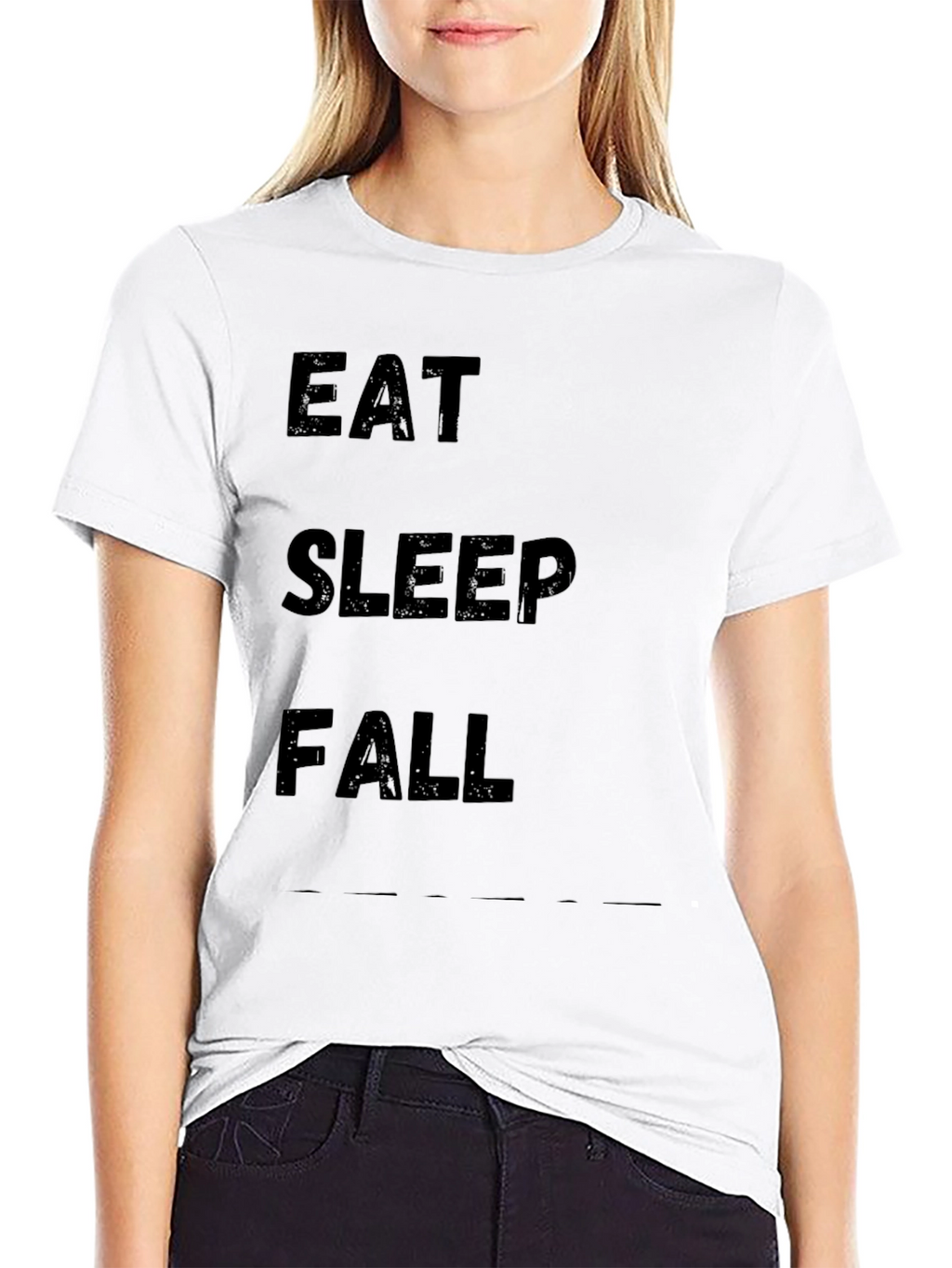 Eat Sleep Fall Black Graphic Tee