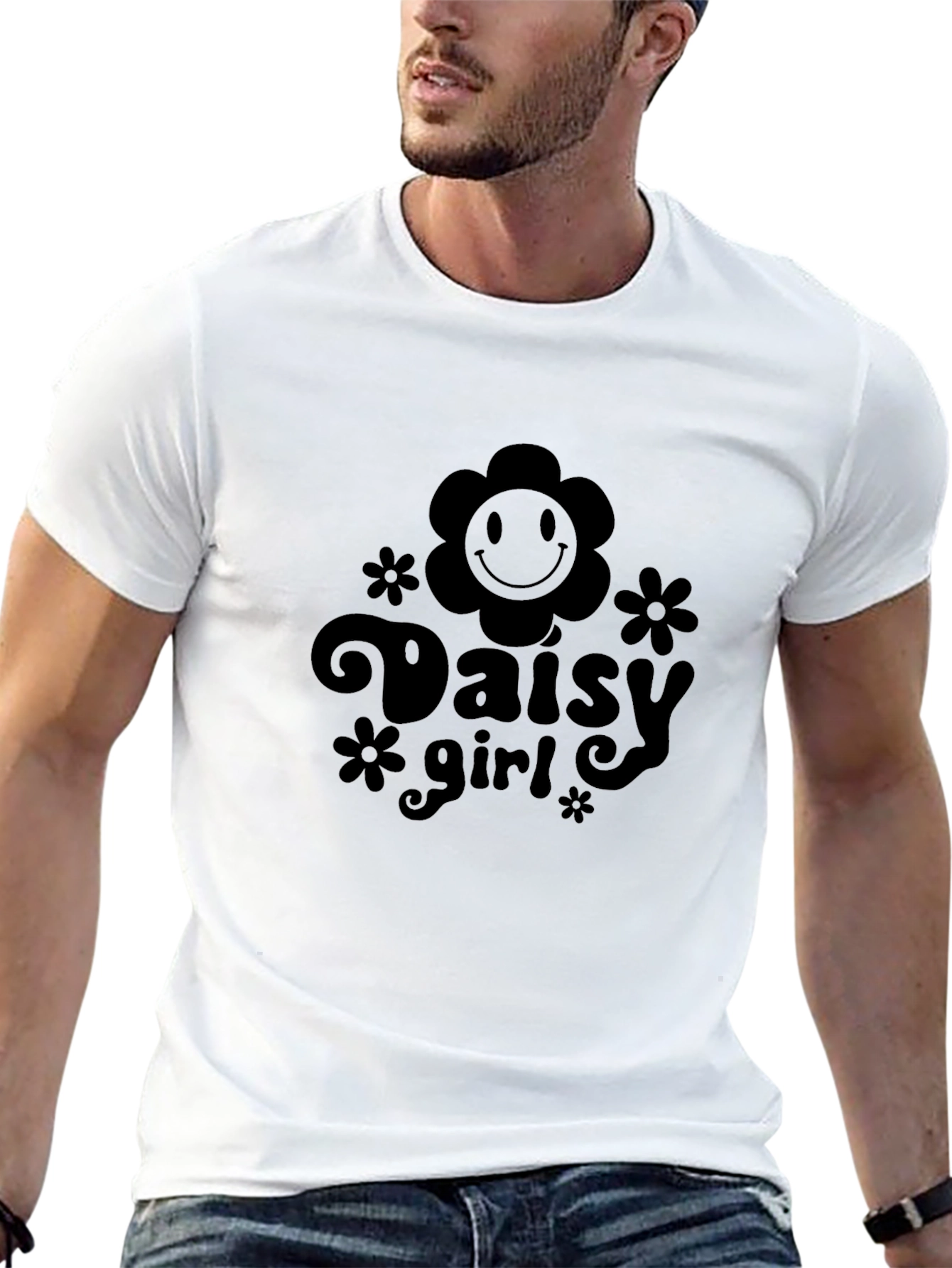 Daisy Girl Graphic Tee - Trendy Flower Power Shirt
