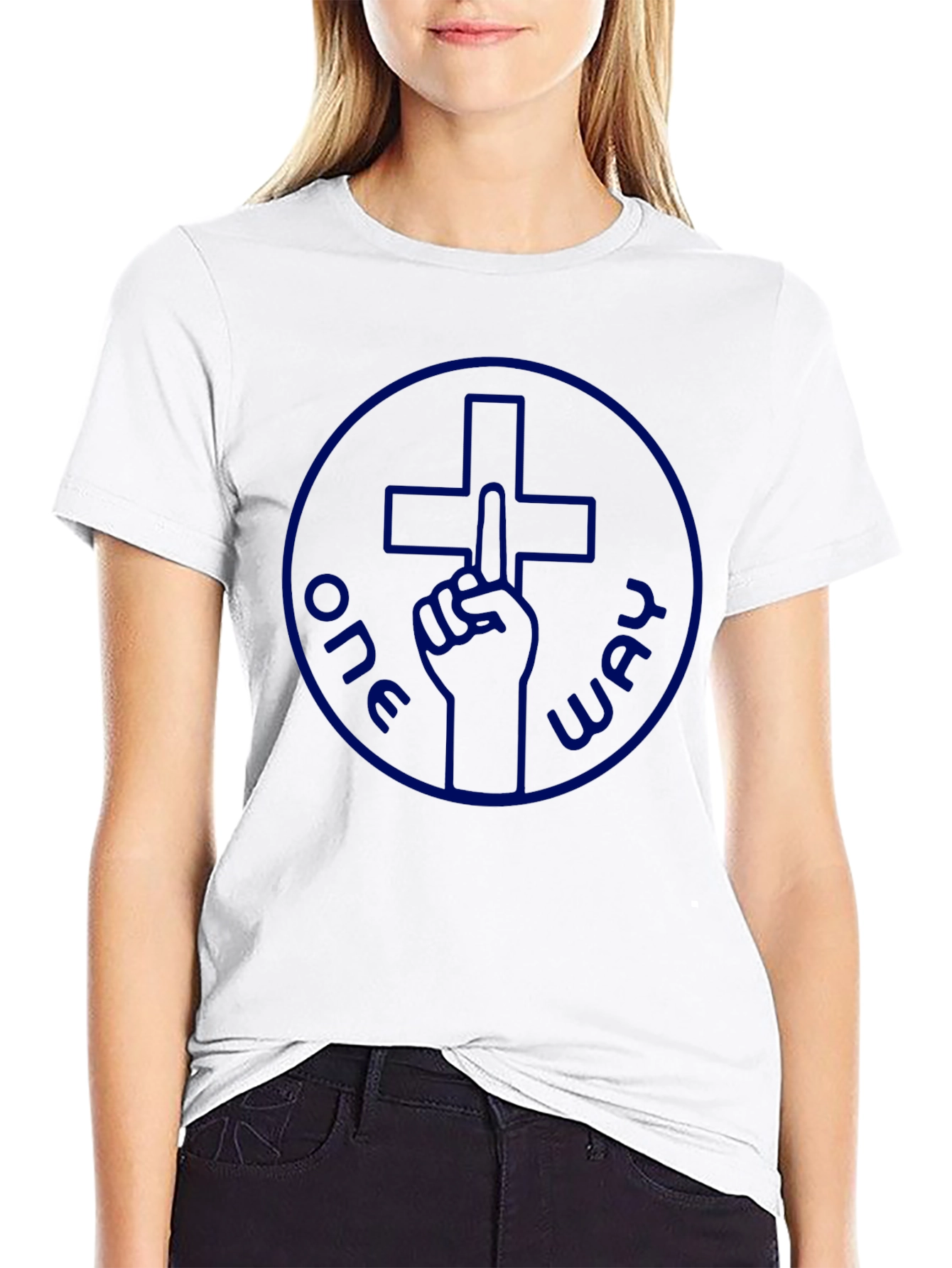 One Way Christian T-Shirt - Black