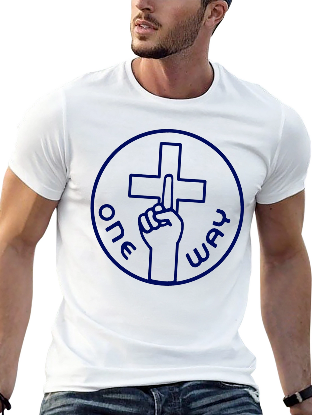 One Way Christian T-Shirt - Black